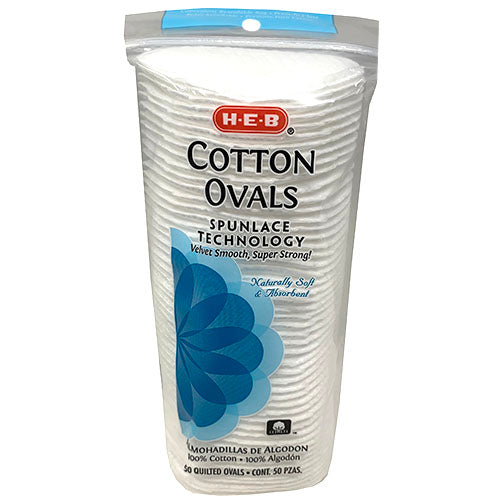 H-E-B Cotton Ovals Super Strong 50ct | Wholesale Pack