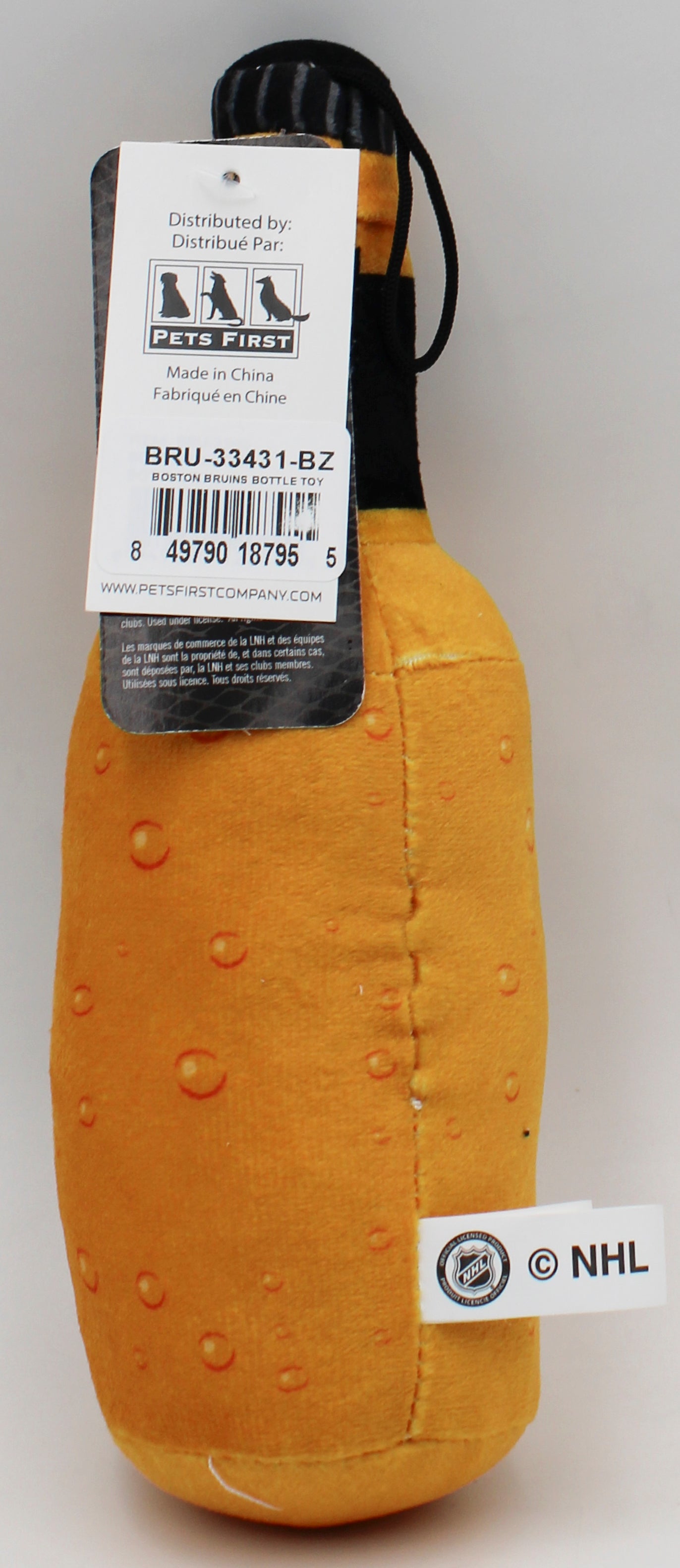 NHL Boston Bruins Bottle Dog Toy - Wholesale Pet Toy