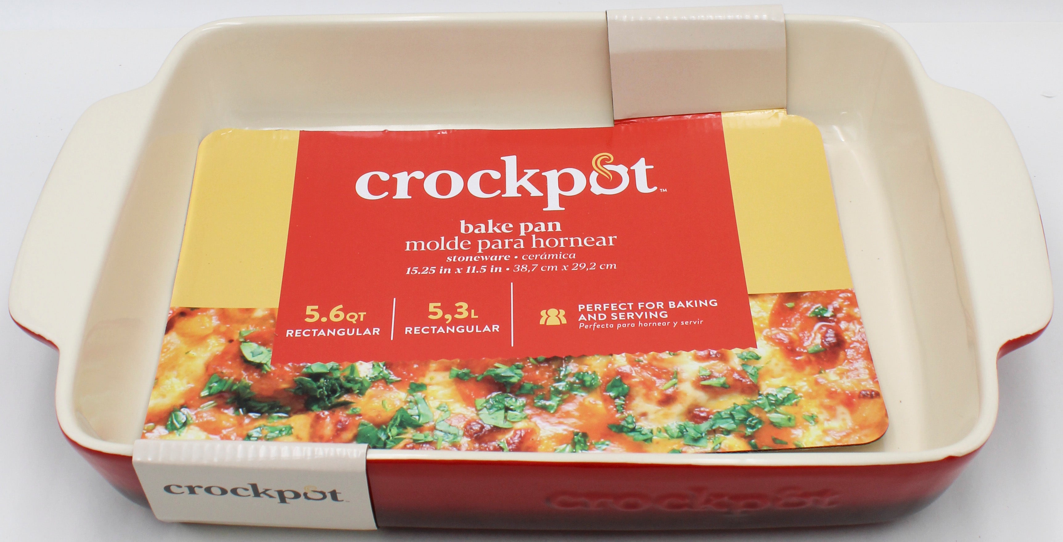 CROCKPOT 5.6QT BAKEWARE - RED STONEWARE NI