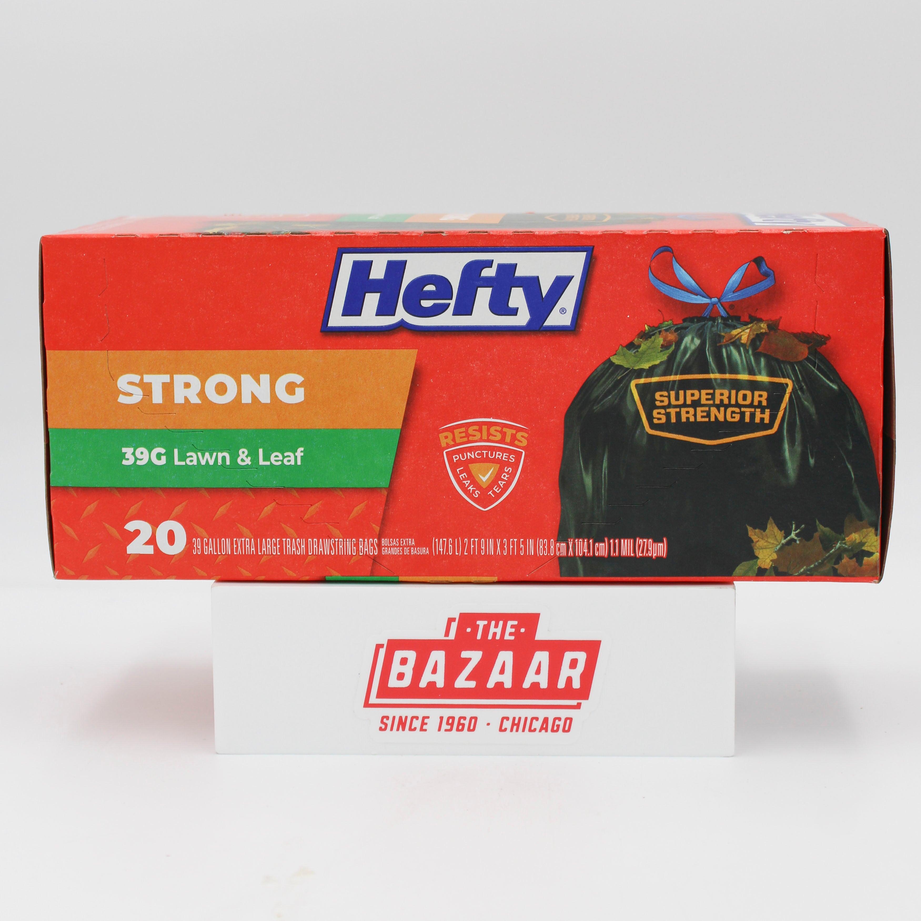 HEFTY STRONG LAWN & LEAF TRASH BAGS 39 GALLON 20CT