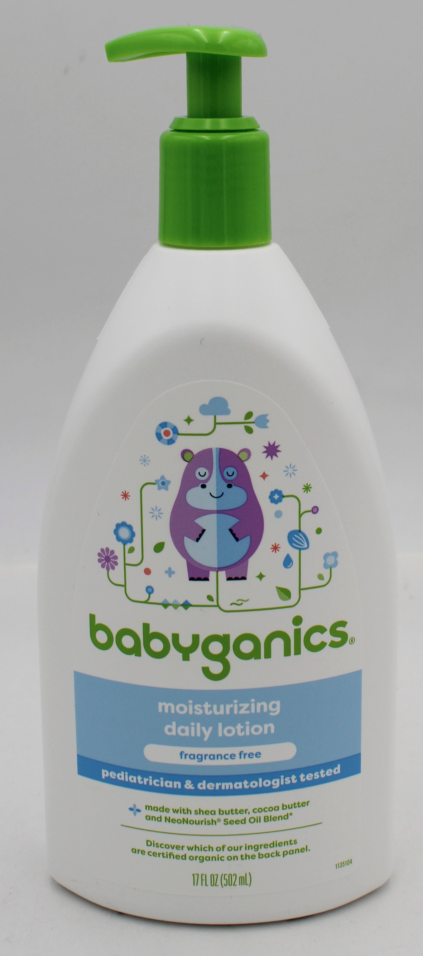 BABYGANICS DAILY LOTION FRAGRANCE FREE 17oz US