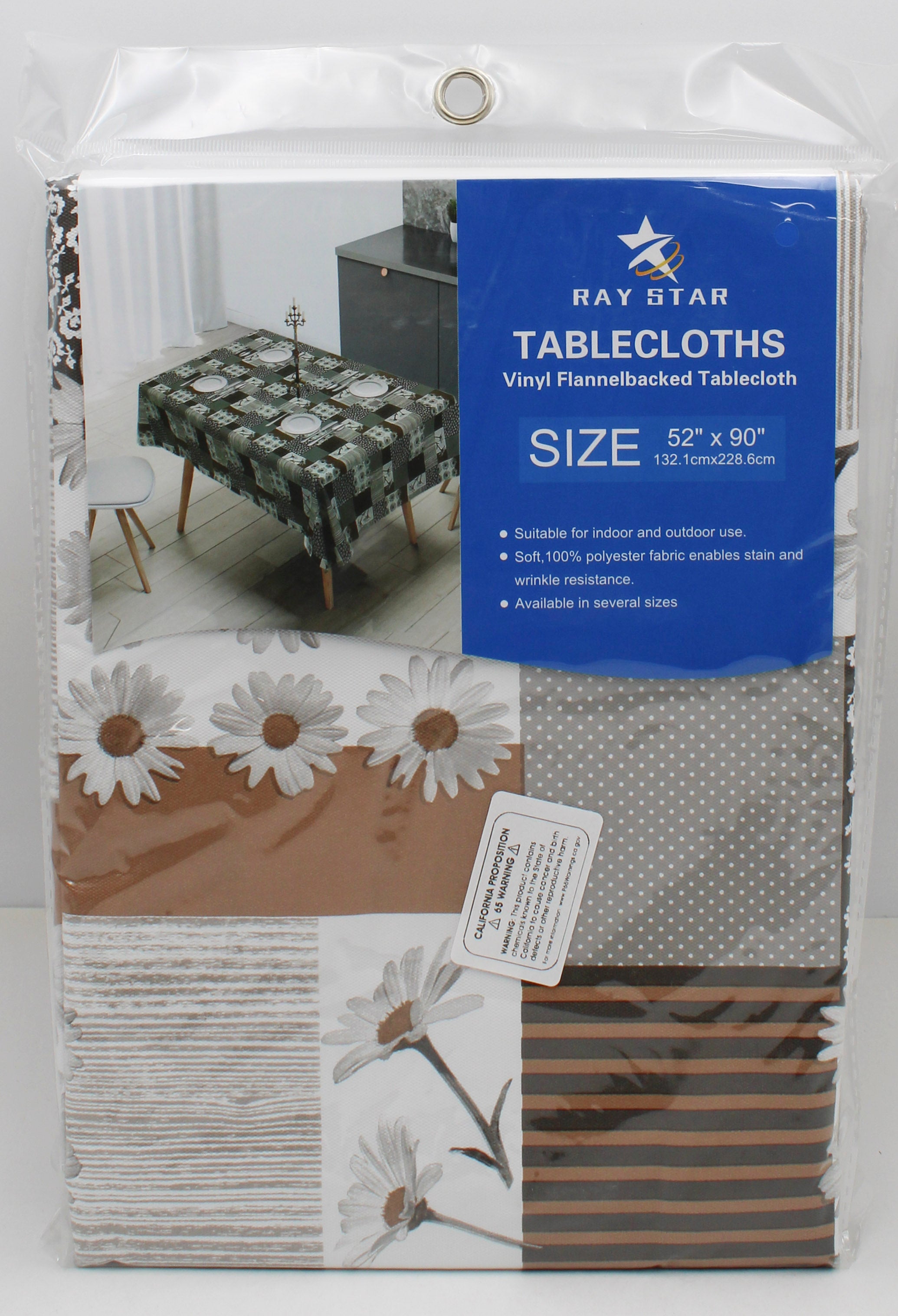 .52x90" PRINTED VINYL TABLECLOTH