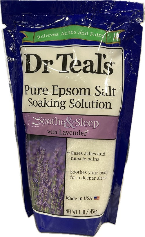 SP DR TEAL'S PURE EPSAL SALT SOOTHE & SLEEP W/LAVENDER 1LB NI