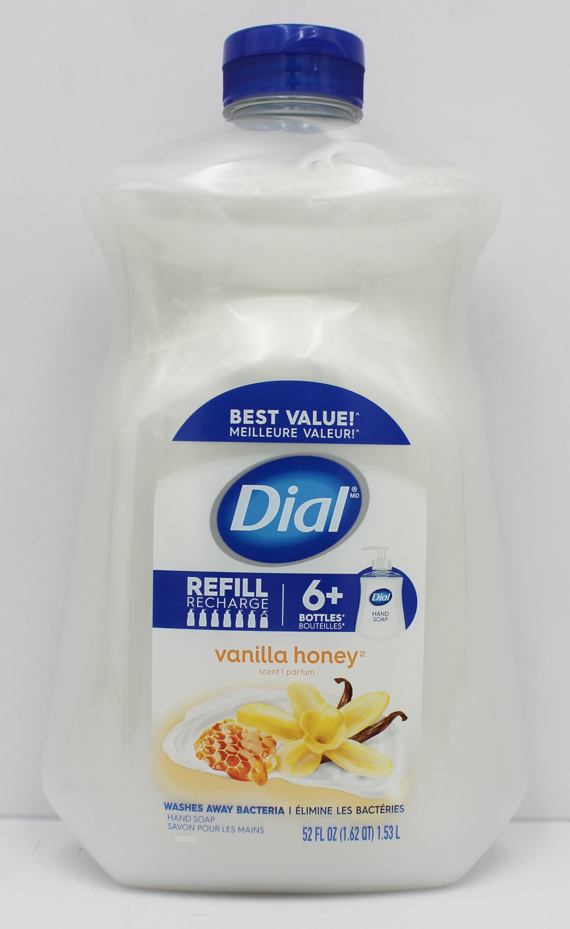 Dial Liquid Hand Soap Vanilla Honey Refill 52oz