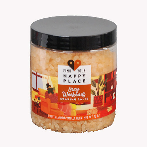 FIND YOUR HAPPY PLACE BATH SALTS 20OZ LAZY WEEKENDS