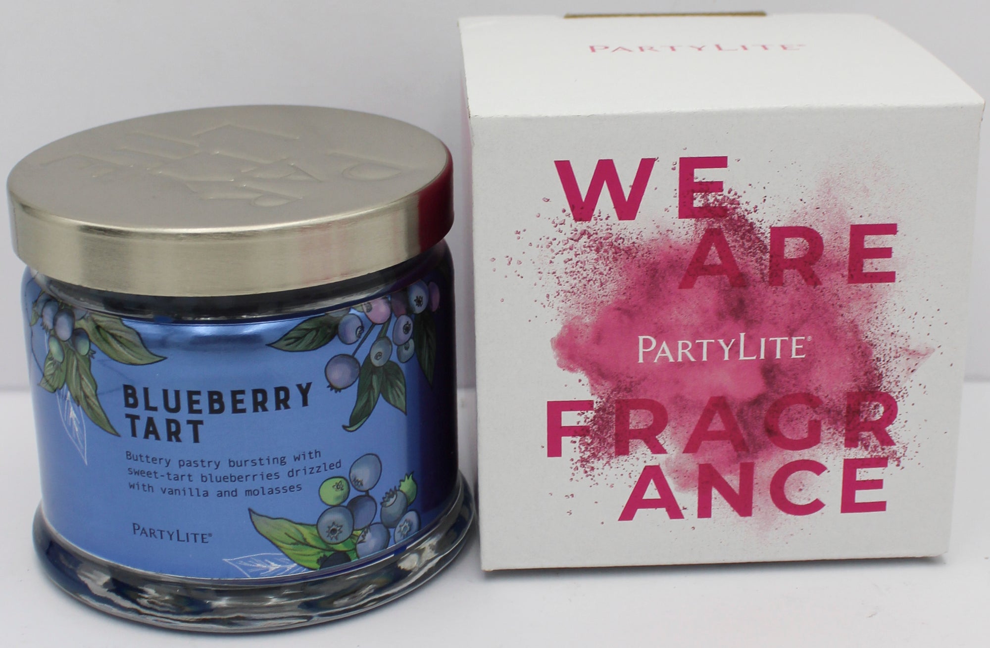 PARTYLITE BLUEBERRY TART 3-WICK JAR CANDLE 13.2oz