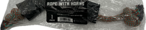 BONES&CHEWS ROPE WITH HORNS 16-18INCH TOYS FOR DOGS