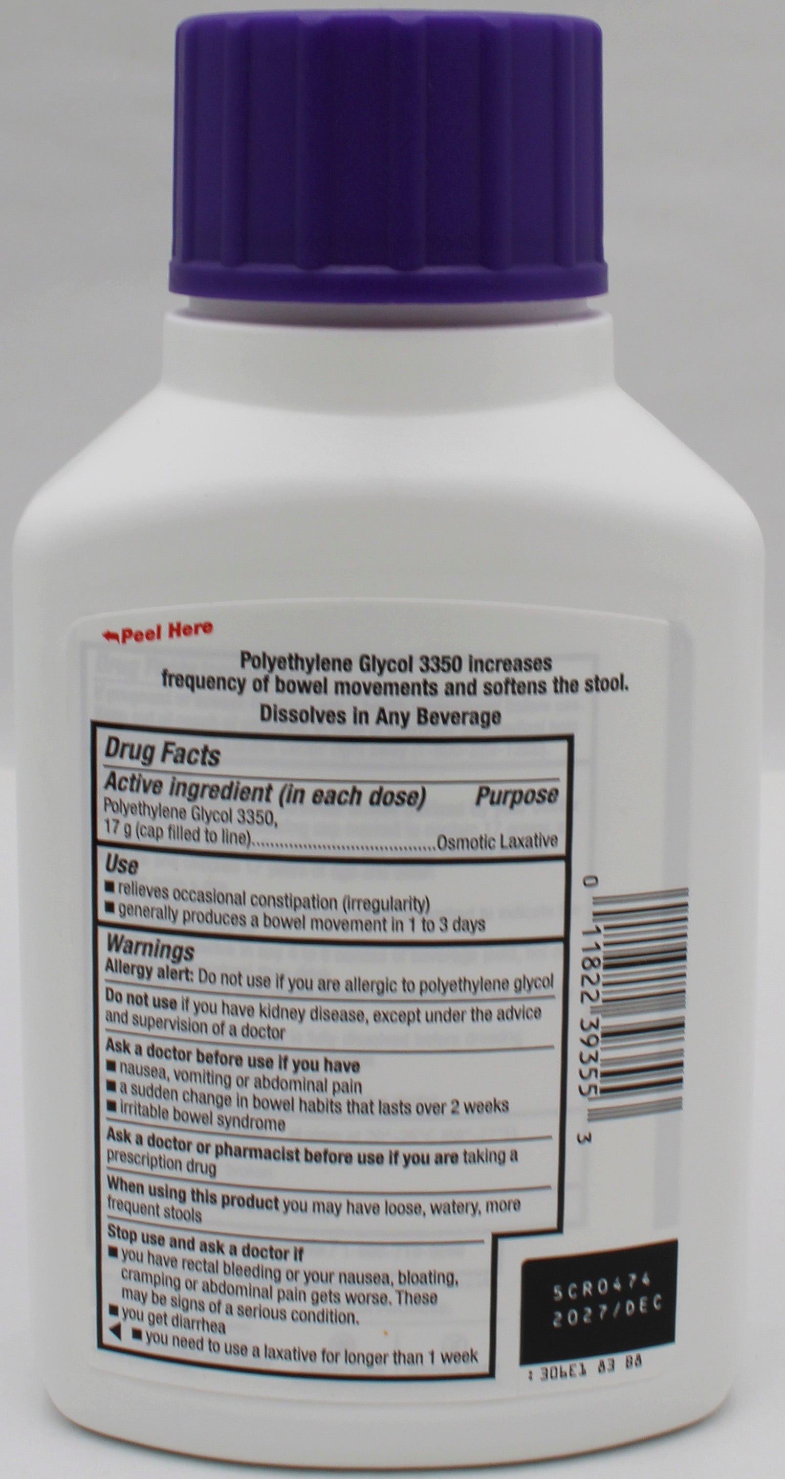 RITE AID LAXATIVE POWDER 14 DOSES 8.3oz EXP 12/31/2027 COMPARES TO MiraLax.