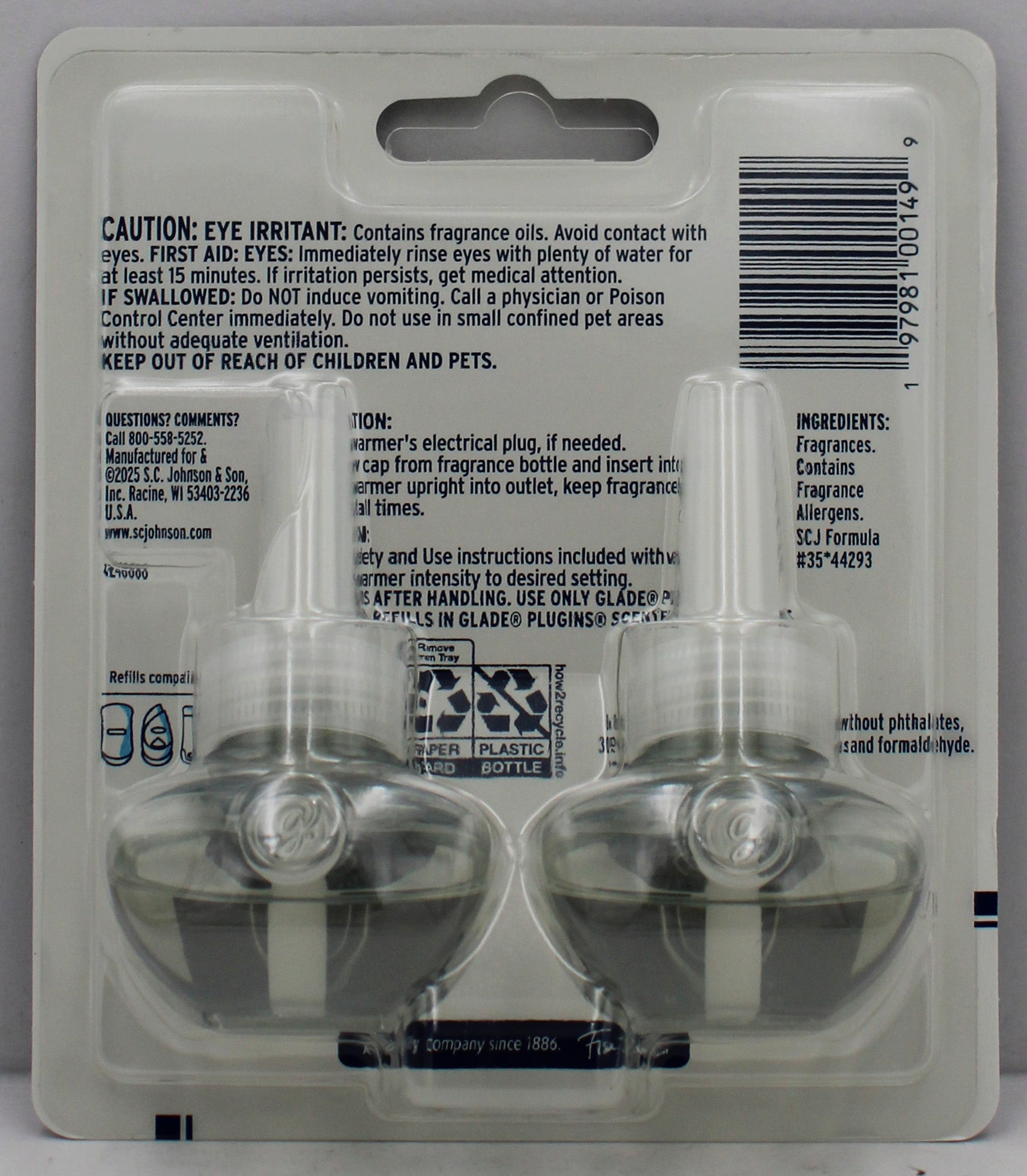 GLADE PLUGINS SCENTED OIL EMBERS & SANDALWOOD 2ct 0.67floz US