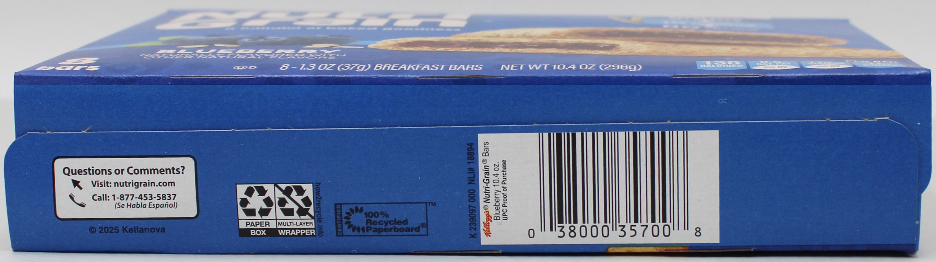 Nutri-Grain Blueberry Bars 8-Pack 10.4oz Wholesale