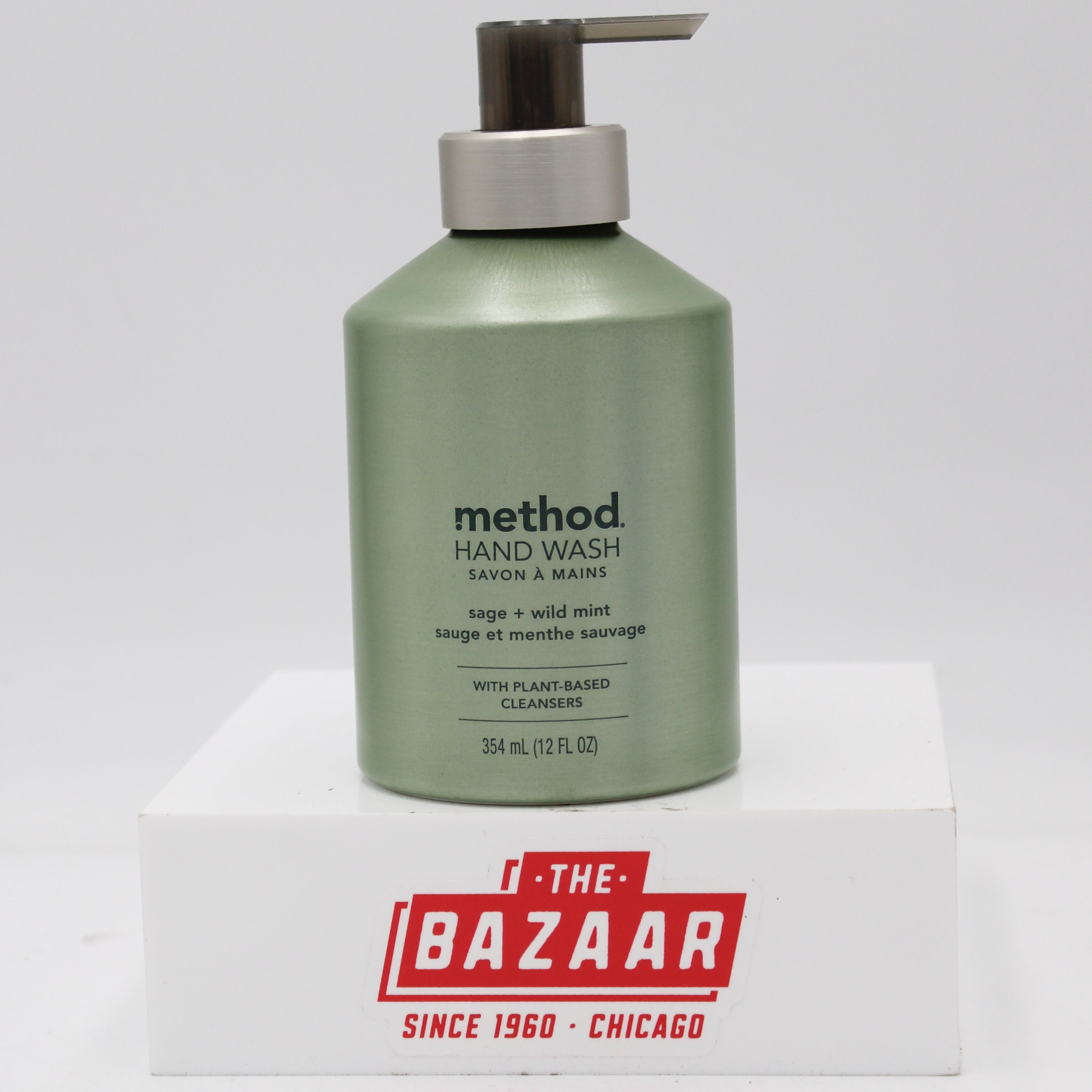 METHOD PREMIUM GEL HAND WASH SAGE + WILD MINT w/ ALUMINUM DISPENSER 12oz US
