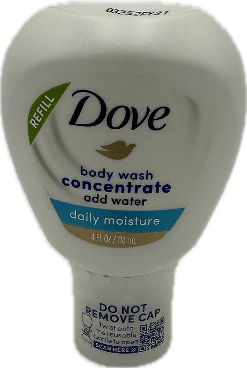 DOVE BODY WASH CONCENTRATE REFILL 4oz DAILY MOISTURE