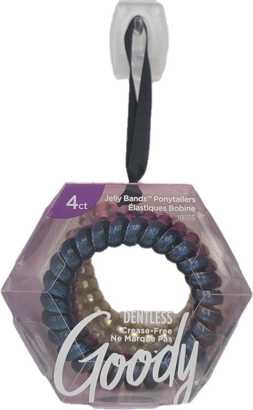GOODY HOLIDAY BALL COILS JELLY BANDS 4CT ASSORTED COLORS NI