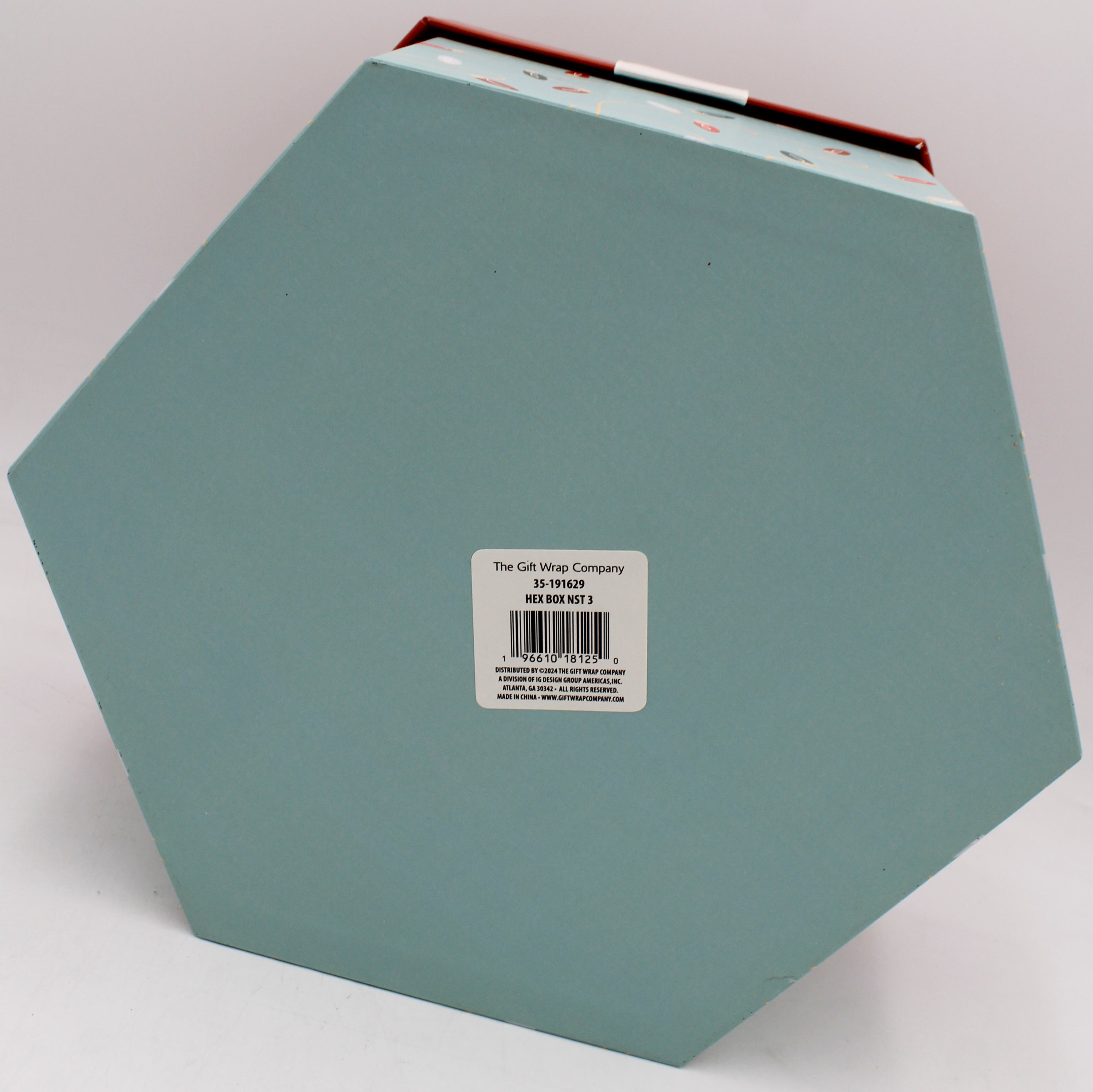 3CT NESTED HEXAGONAL GIFT BOXES -  LIGHTS