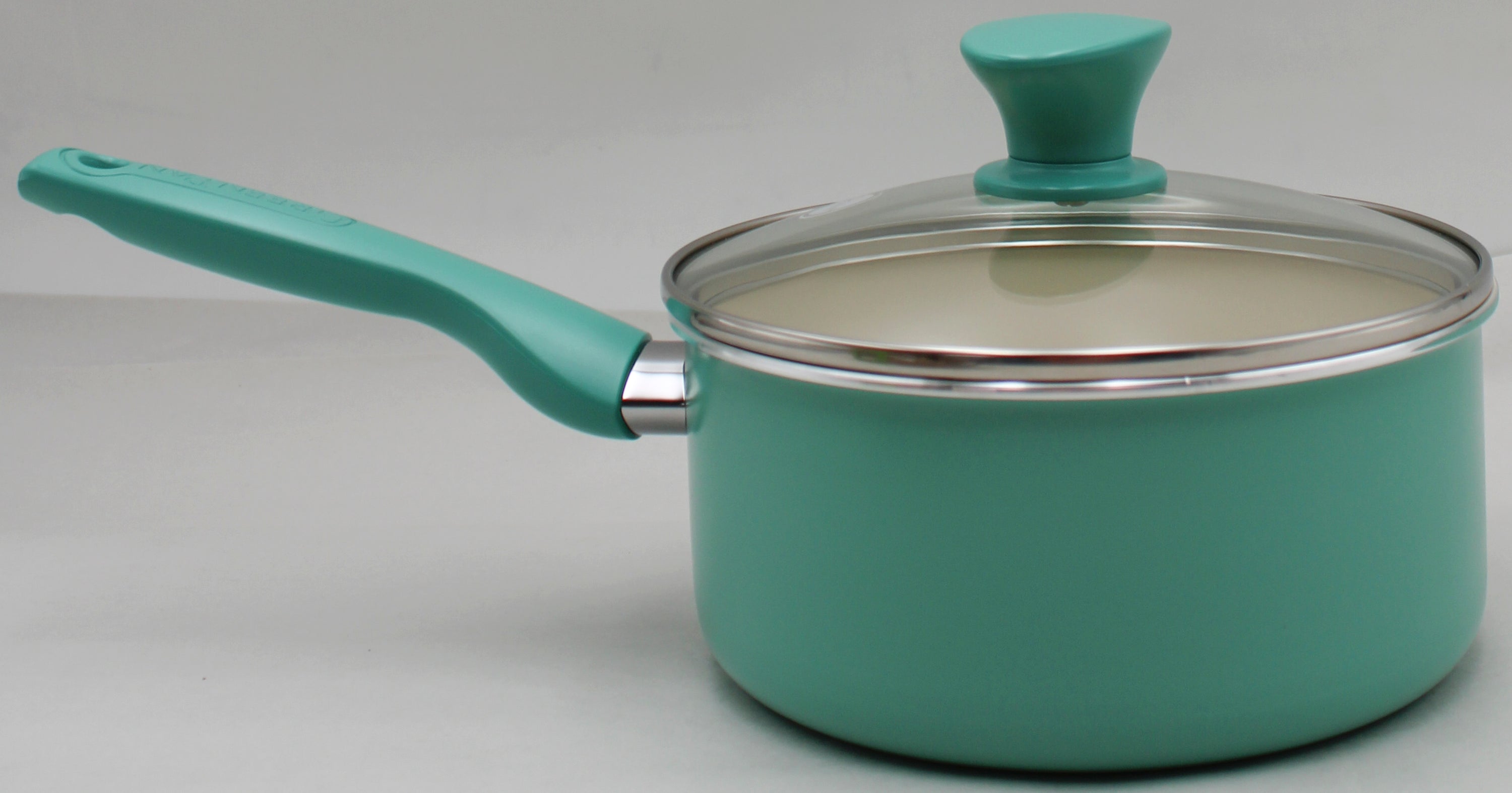 GREENPAN RIO CERAMIC NS 2QT SAUCEPAN W/ LID - TURQUOISE NI