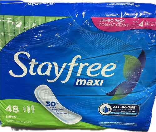 SP STAYFREE MAXI PAD 48CT-SUPER NI