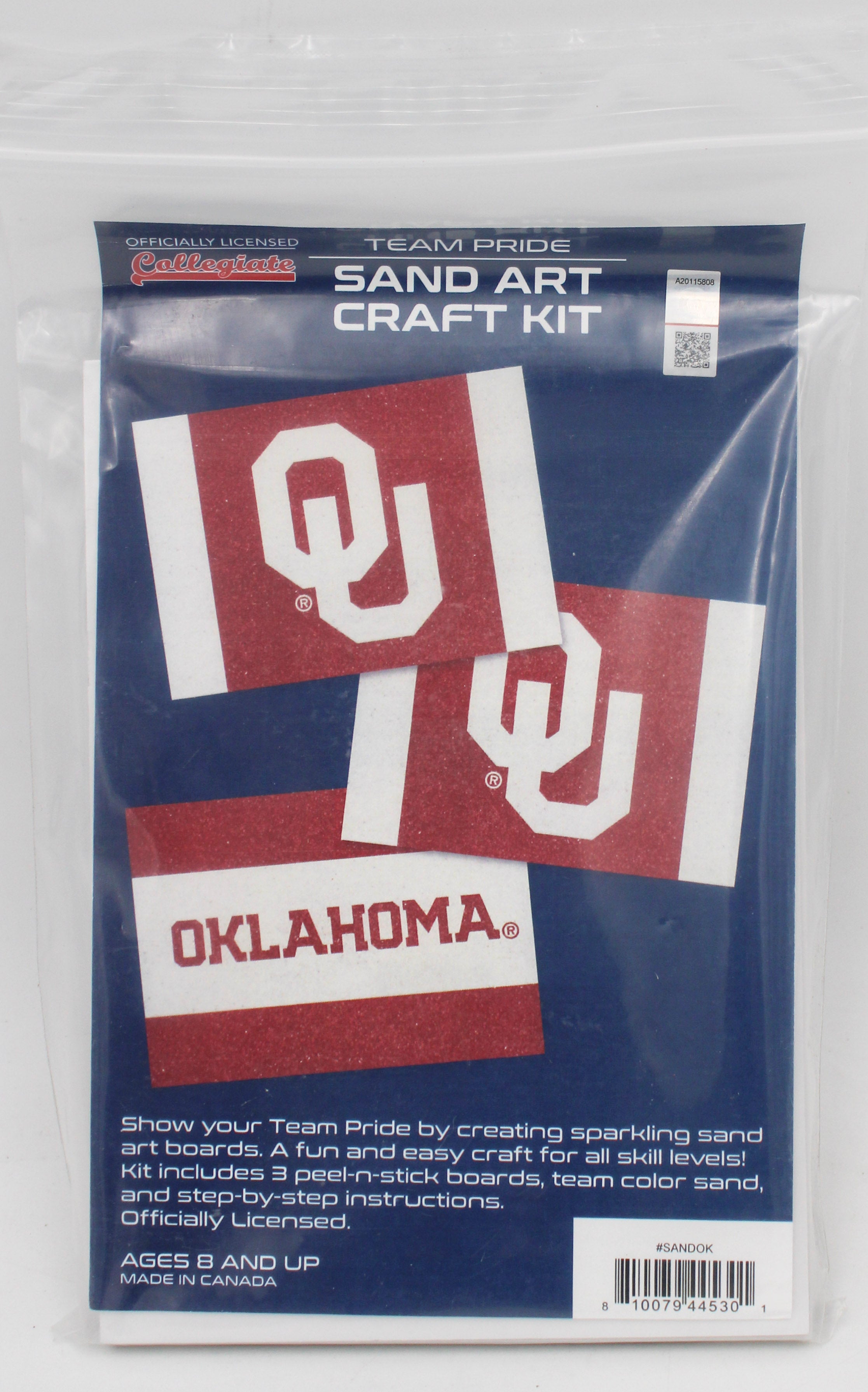 OKLAHOMA SOONERS SAND ART CRAFT KIT