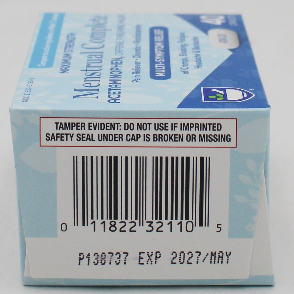 RITE AID MULTI SYMPTOM MENSTRUAL RELIEF CAPLETS 40ct EXP 5/15/2027 COMPARES TO Midol Complete