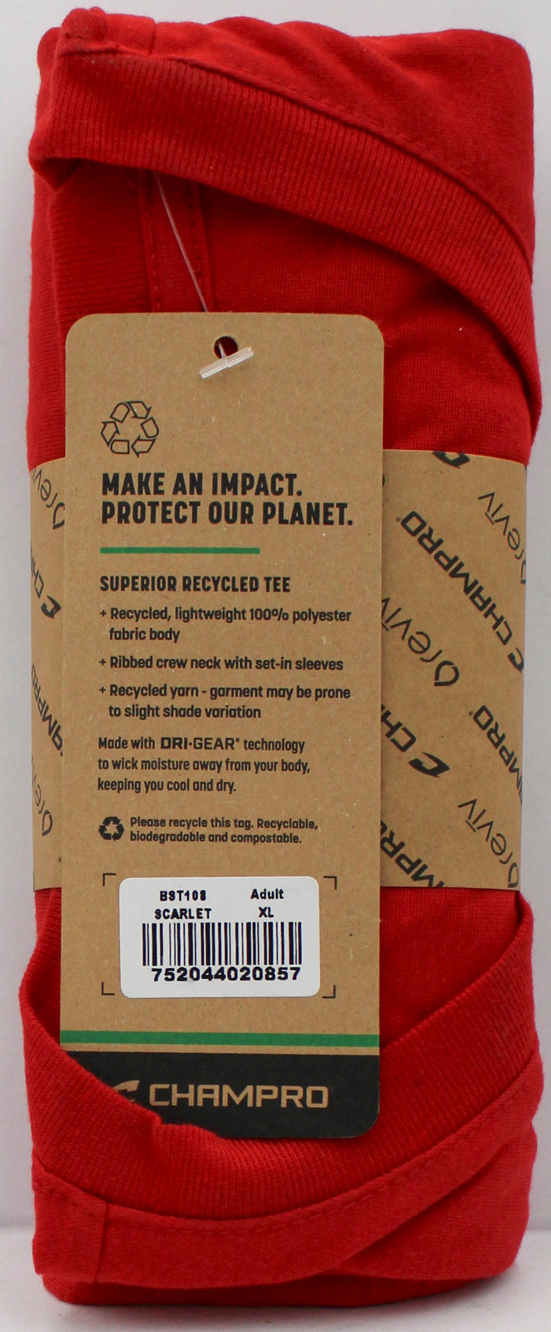 T-SHIRT - ADULT -SCARLET- XL