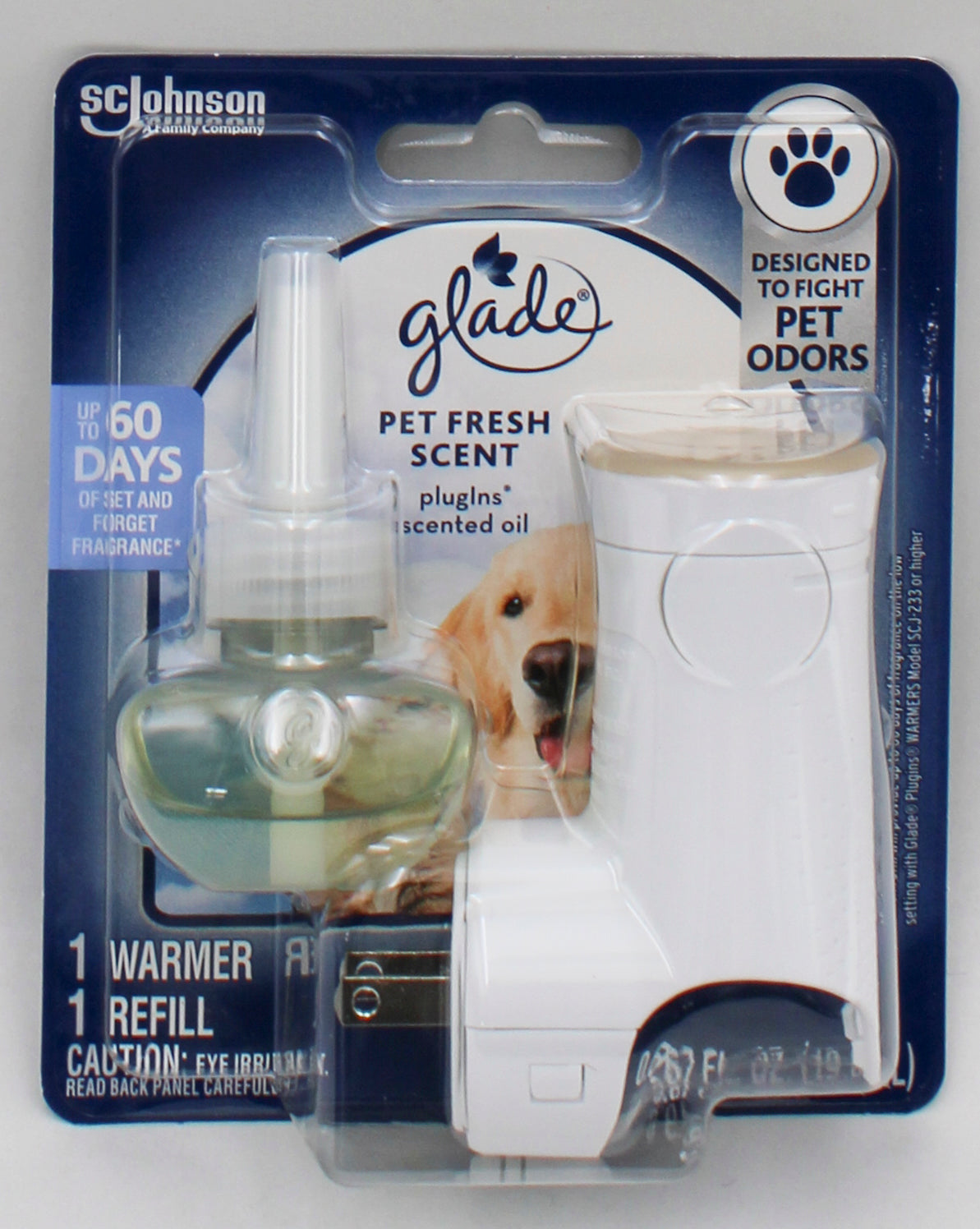 GLADE PLUGINS SCENTED OIL PET FRESH SCENT 1ct + WARMER 0.67floz US