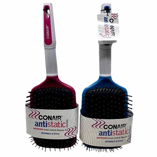 ANTI STATC PADDLE BRSH ASST CLRS-NI