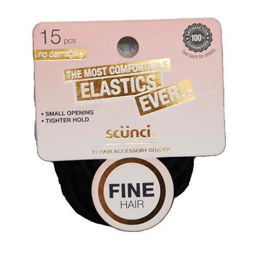 CONAIR SCUNCI FINE HAIR TIES 15PK BLACK NI