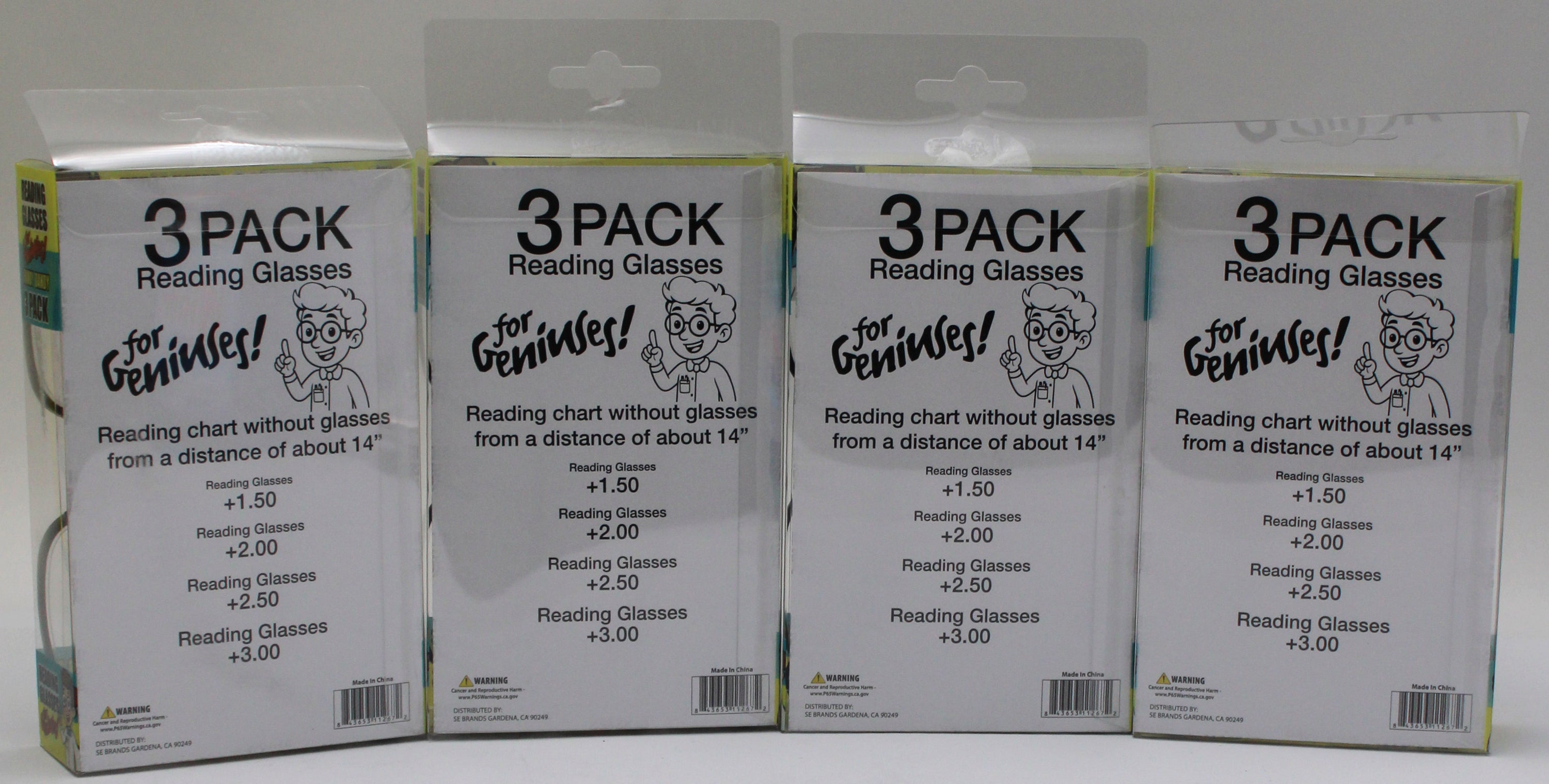 3PK GENUISES LICENSED READERS IN DISPLAY- ASST STRENGTHS