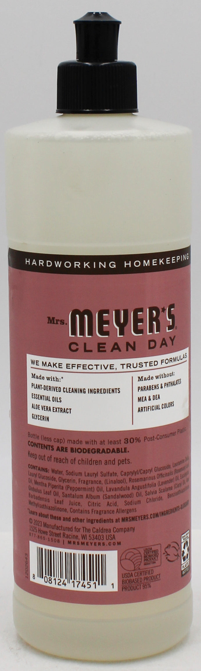 SP MRS MEYER'S DISH SOAP 16oz ROSEMARY