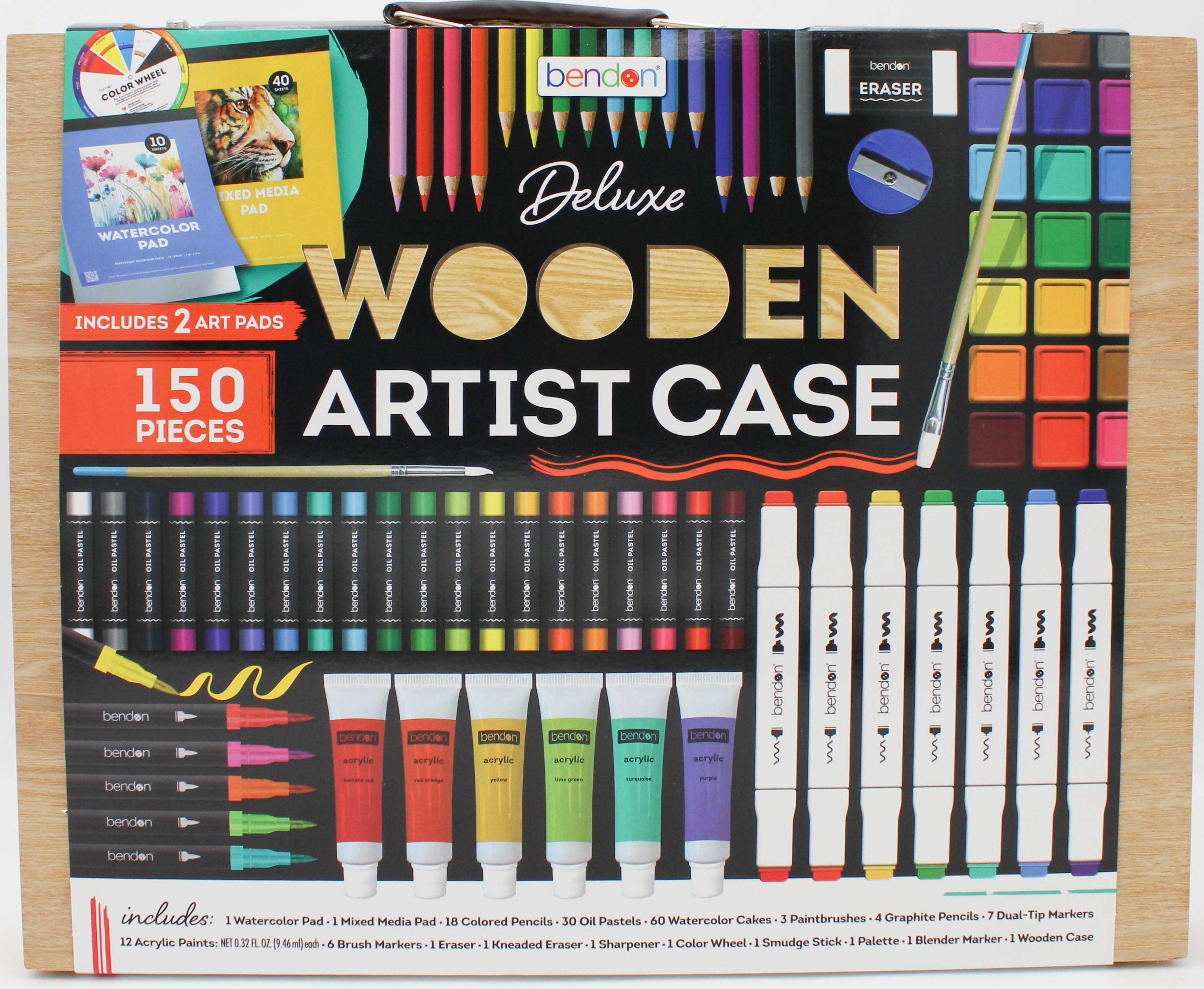 BENDON DELUXE WOODEN ARTIST CASE 150PC.