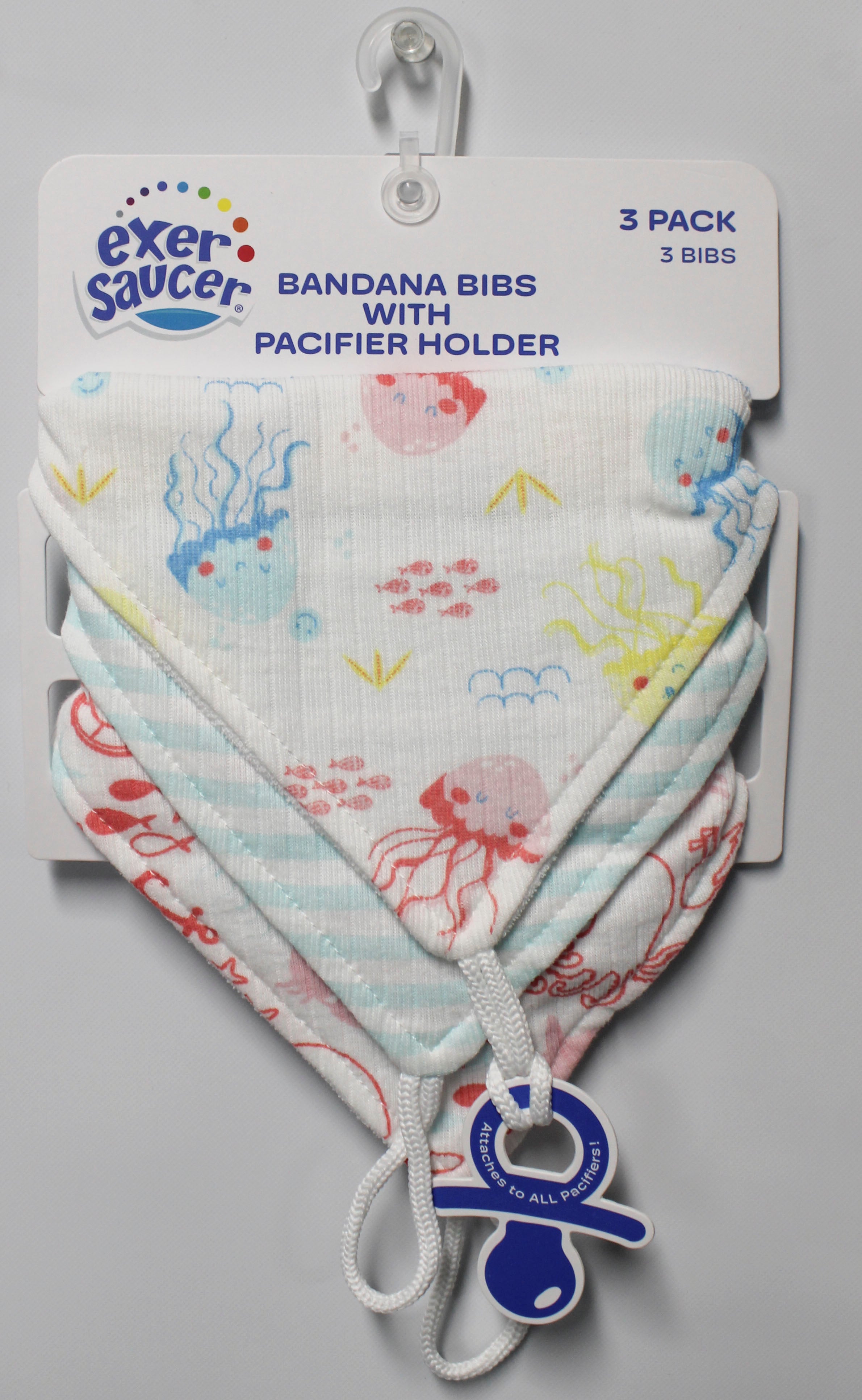 3pk Bandana Bibs Jellyfish – Baby Bibs, Wholesale Pack