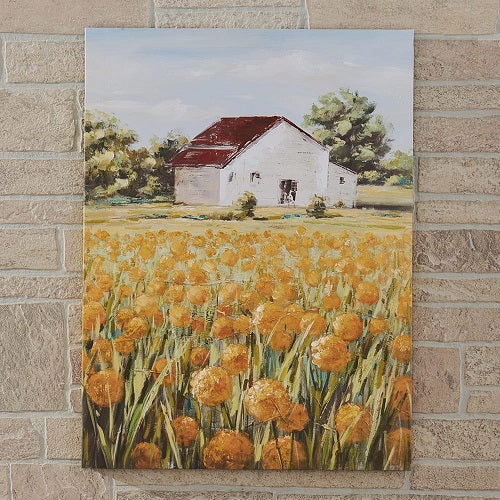 FALL FIELDS OF FLOWERS CANVAS PRINT 18"L x 24"H x 1"D