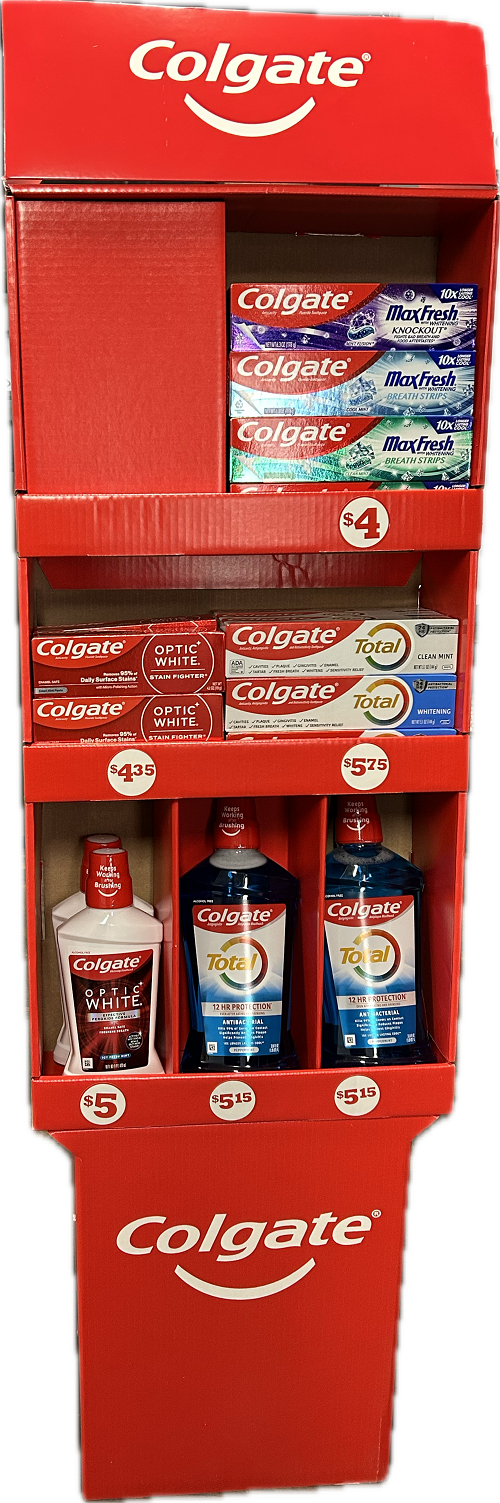 COLGATE MIXED PREMIUM TOOTHPASTE/MOUTHWASH DISPLAY NI