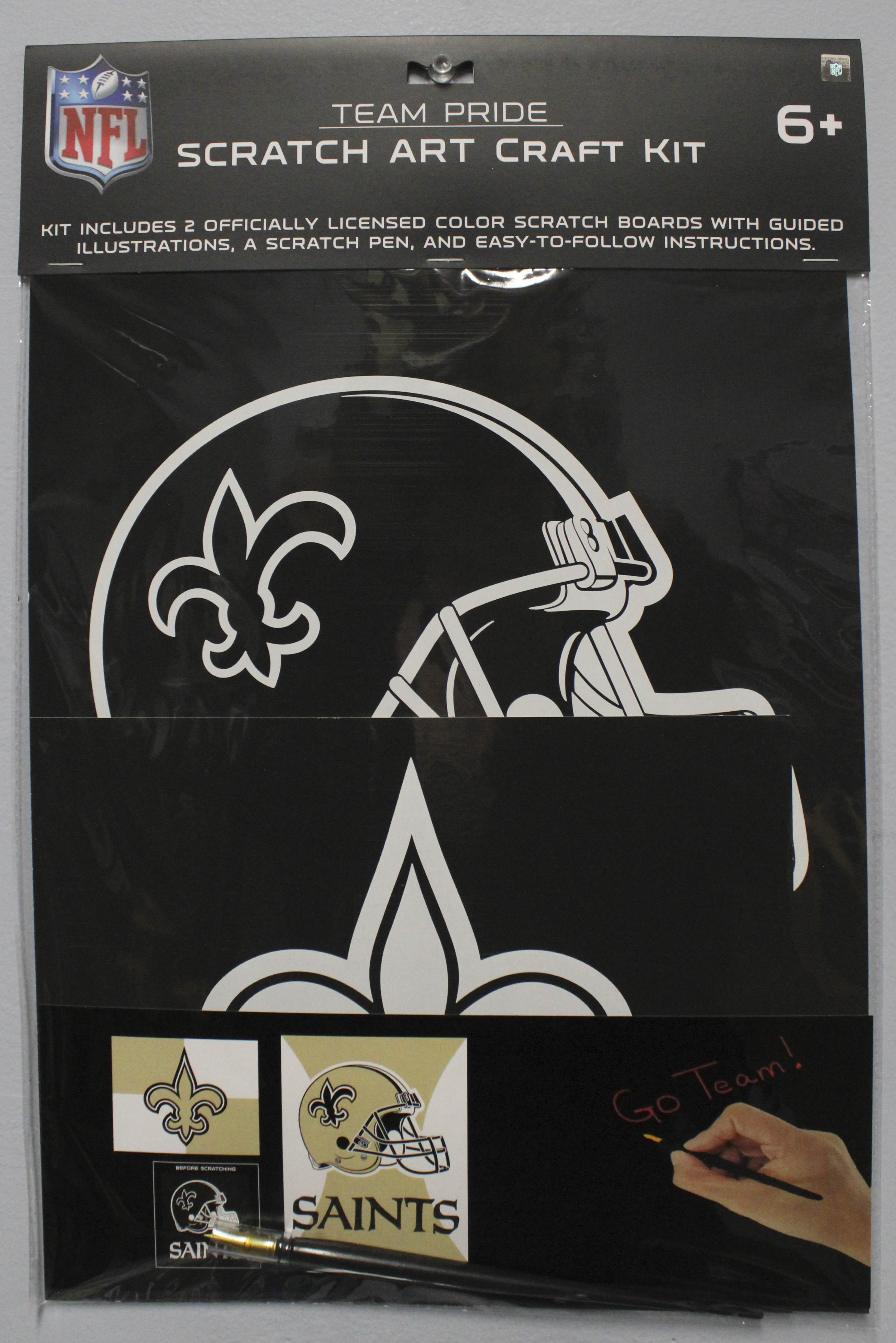 NFL NEW ORLEANS SAINTS SCRATCH ART CRAFT KIT