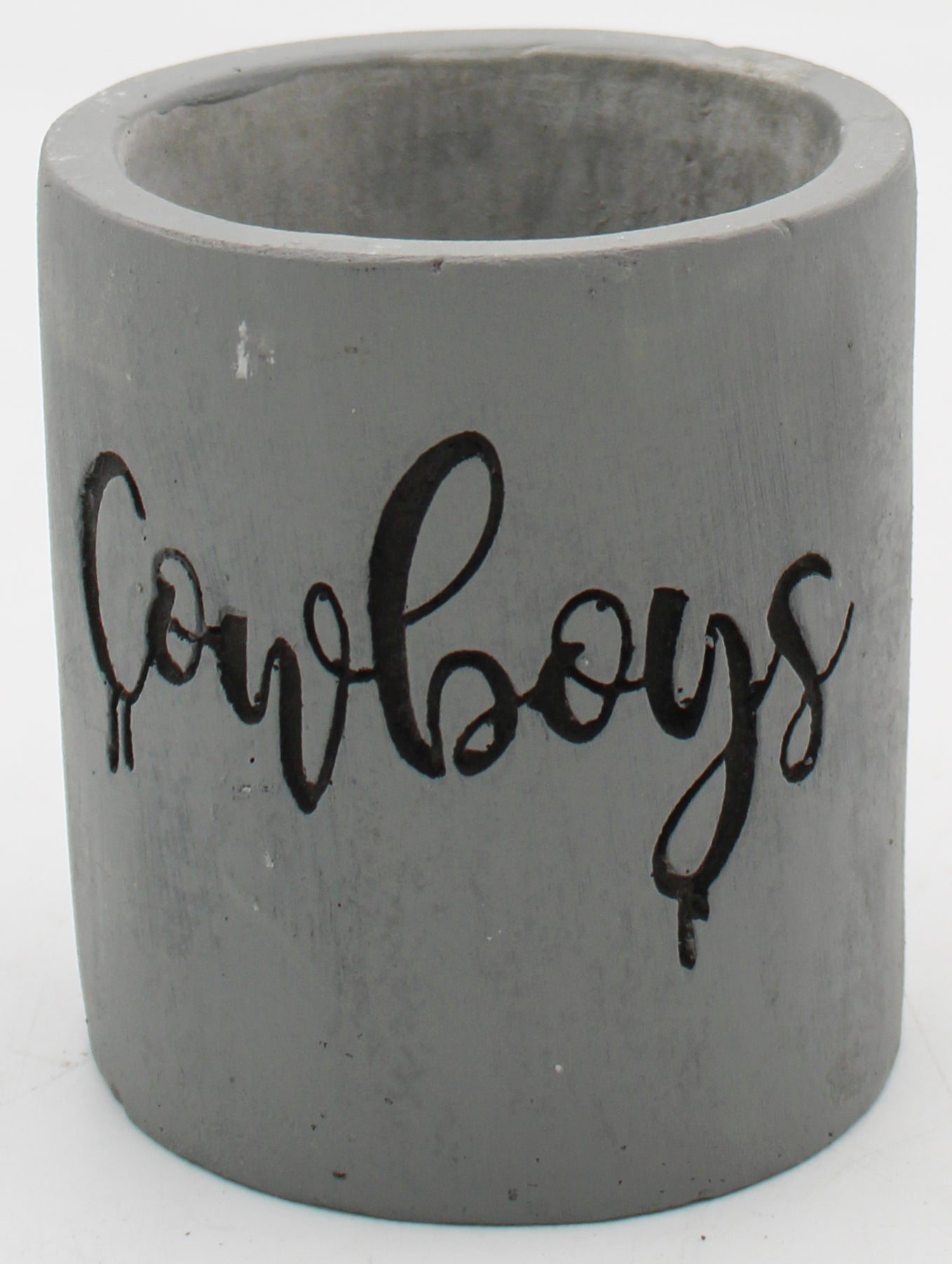 DALLAS COWBOYS CEMENT PLANTER -4IN -EMPTY