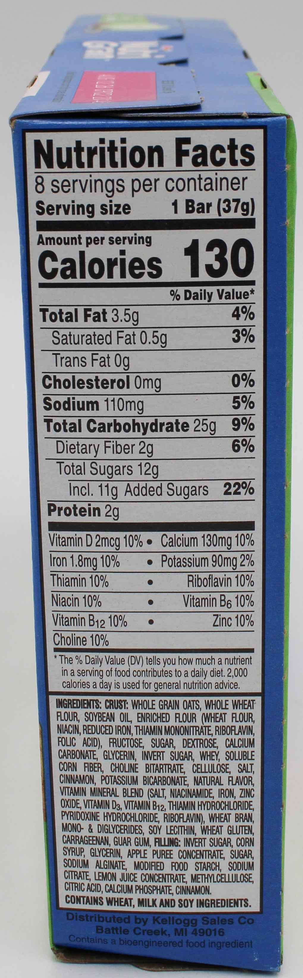 NUTRI-GRAIN APPLE CINNAMON BAR 8ct 10.4 Oz NI BB 8/12/26