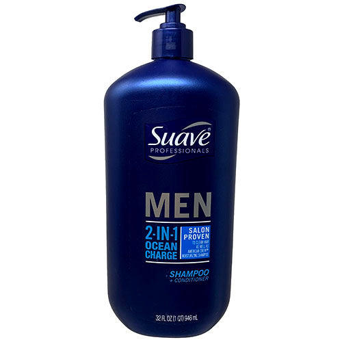 SUAVE 2in1 MENS SHMPOO 32oz-OCEAN