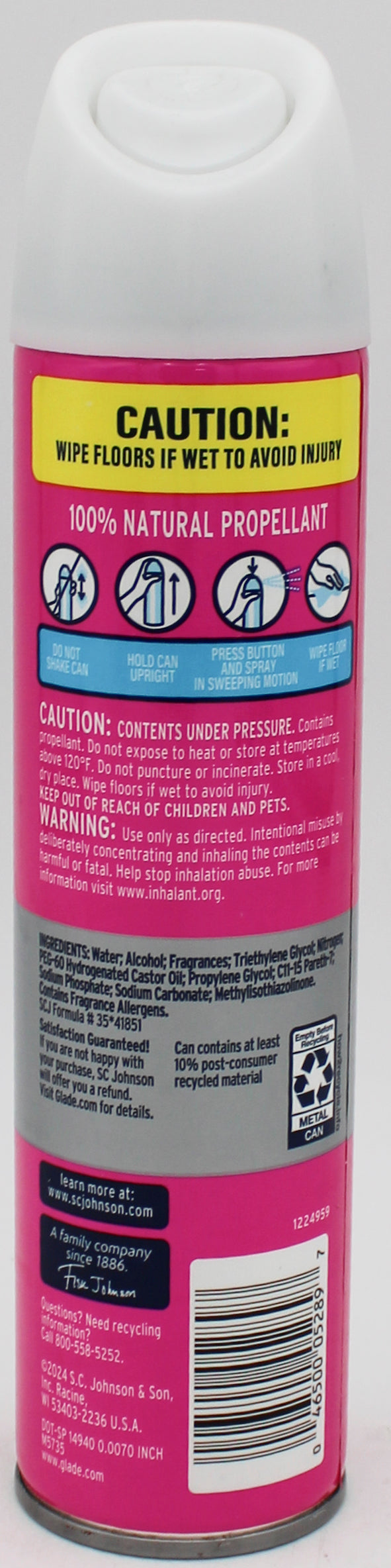 SP GLADE AIR FRESHENER ODOR FIGHTING SOFT MIST 8oz EXOTIC TROPICAL BLOSSOMS