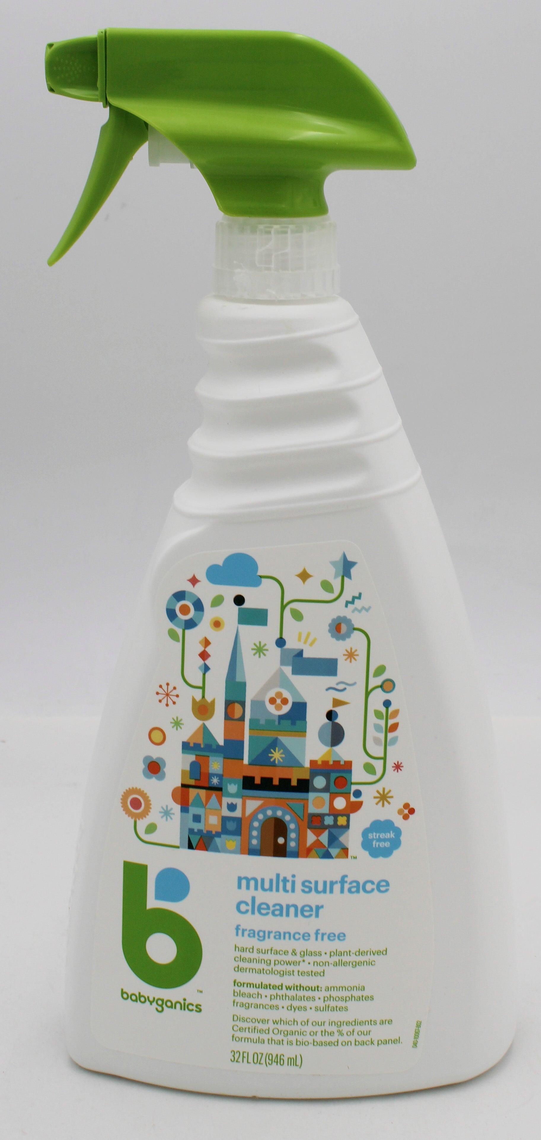 BABYGANICS MULTI SURFACE CLEANER FRAGRANCE FREE 32oz US
