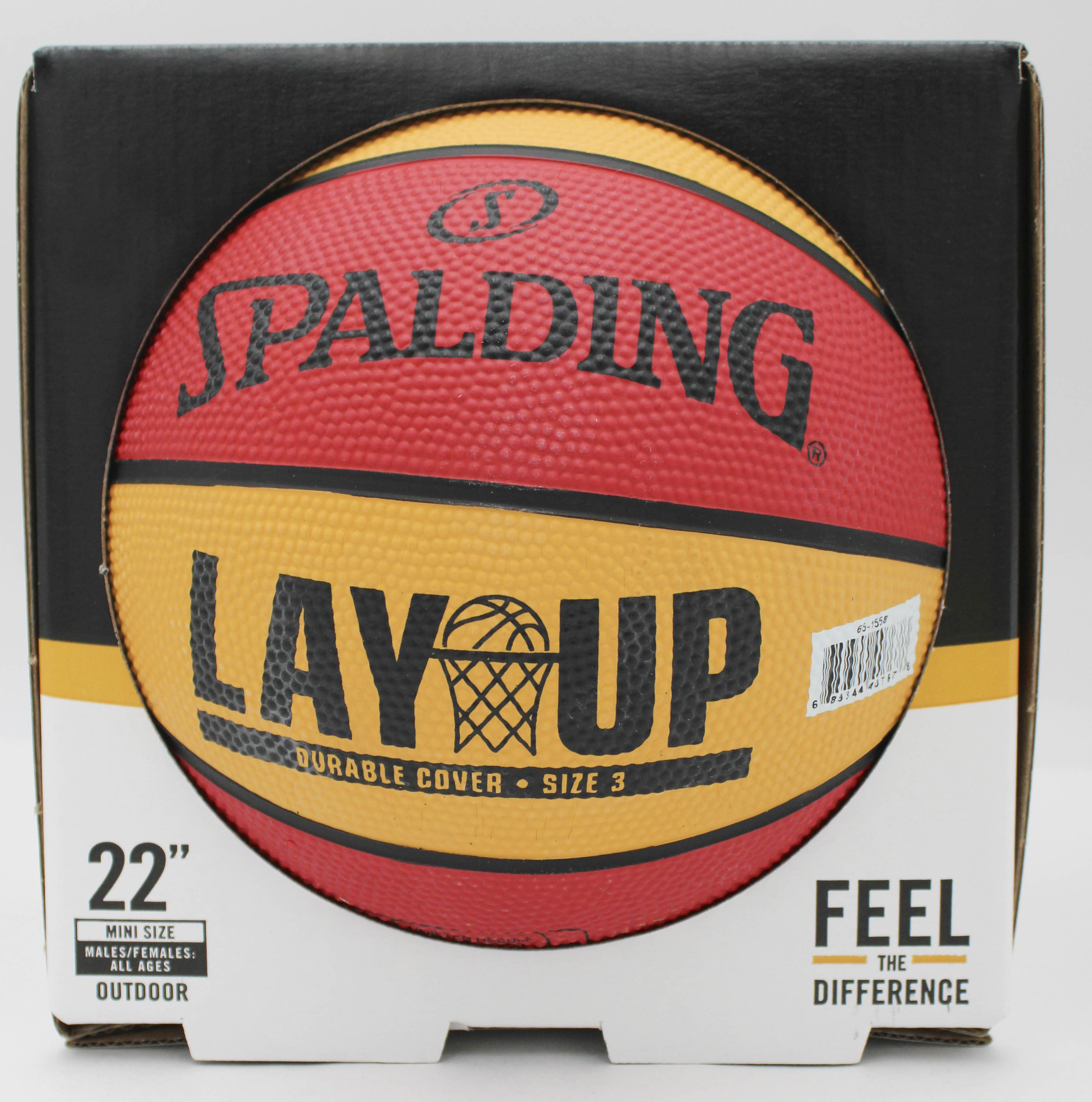 SPALDING LAY UP MINI OUTDOOR BASKETBALL   RED/ORANGE  SIZE 3