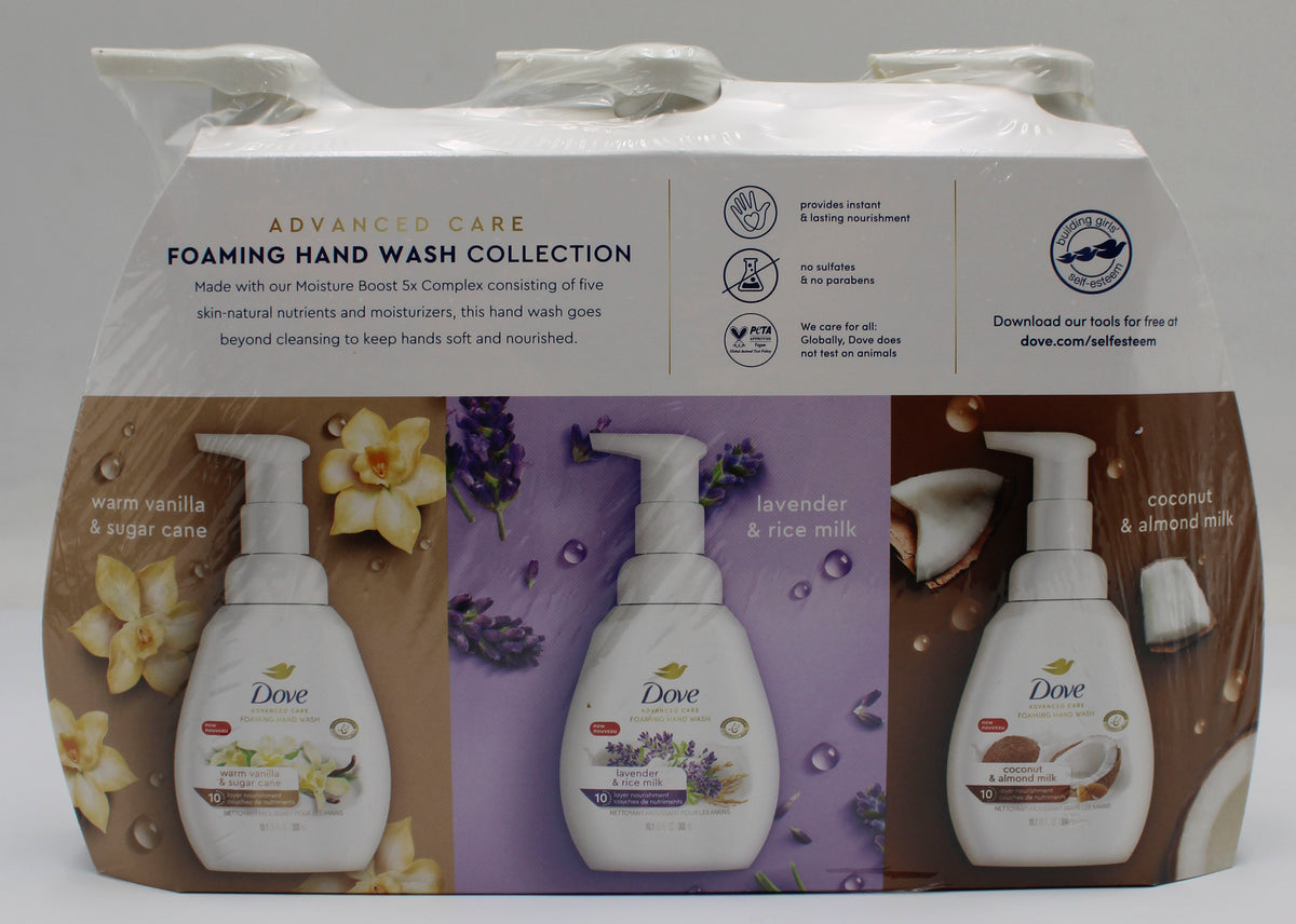 DOVE FOAMING HAND VARIETY PACK 10oz 3CT