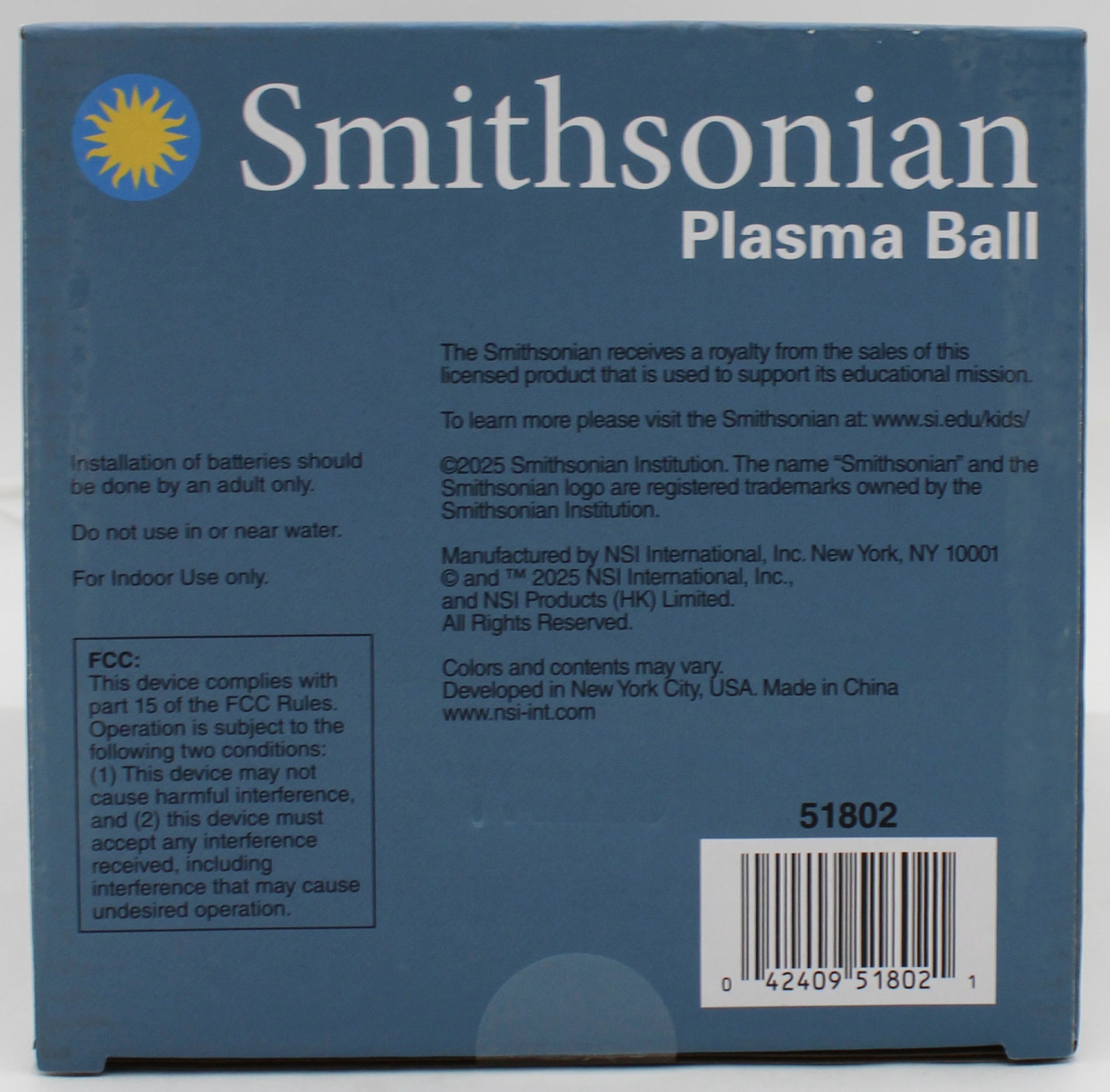 SMITHSONIAN 5" PLASMA BALL