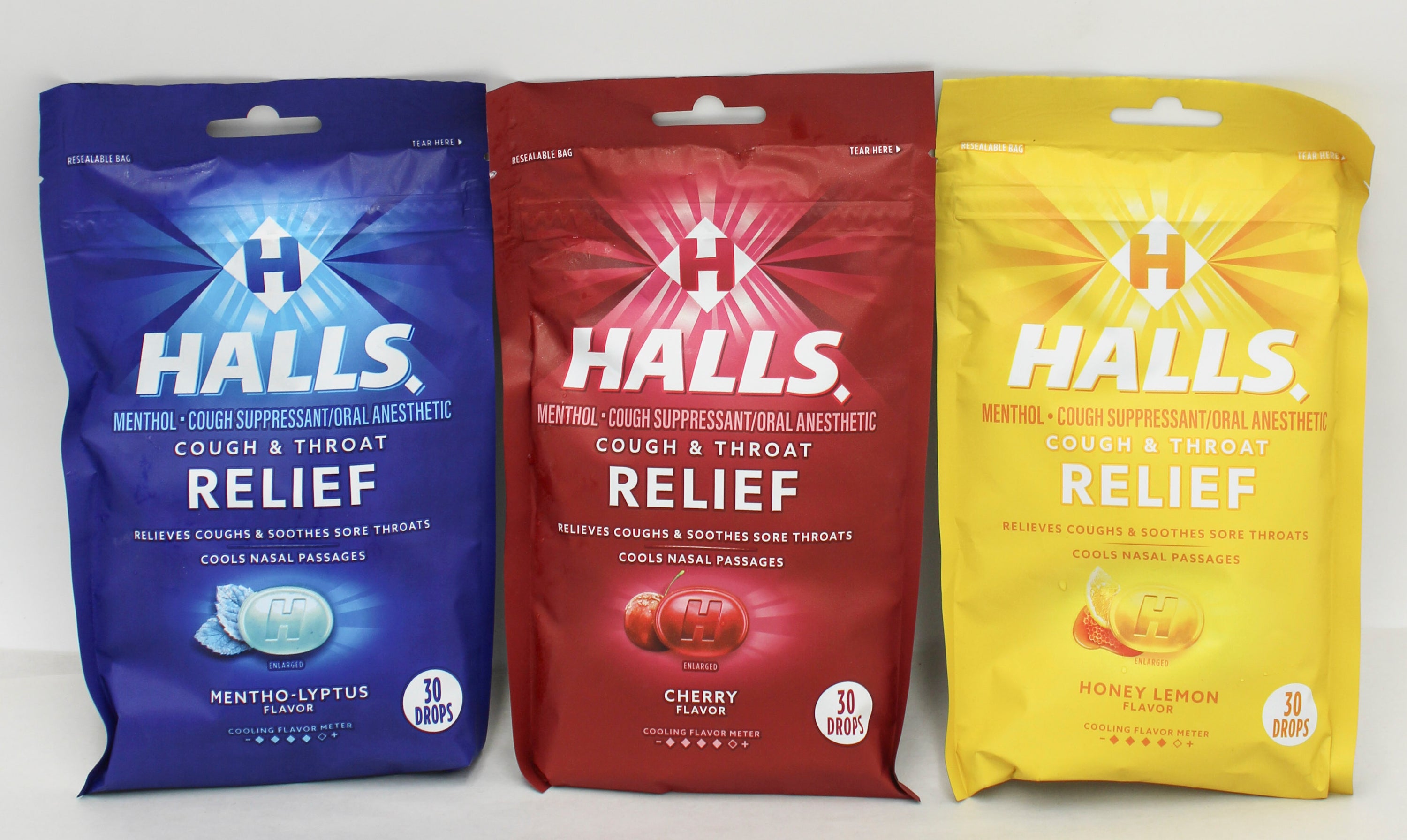 HALLS BASE BAG CLIP STRIP 36CT EXP 1/16/27
