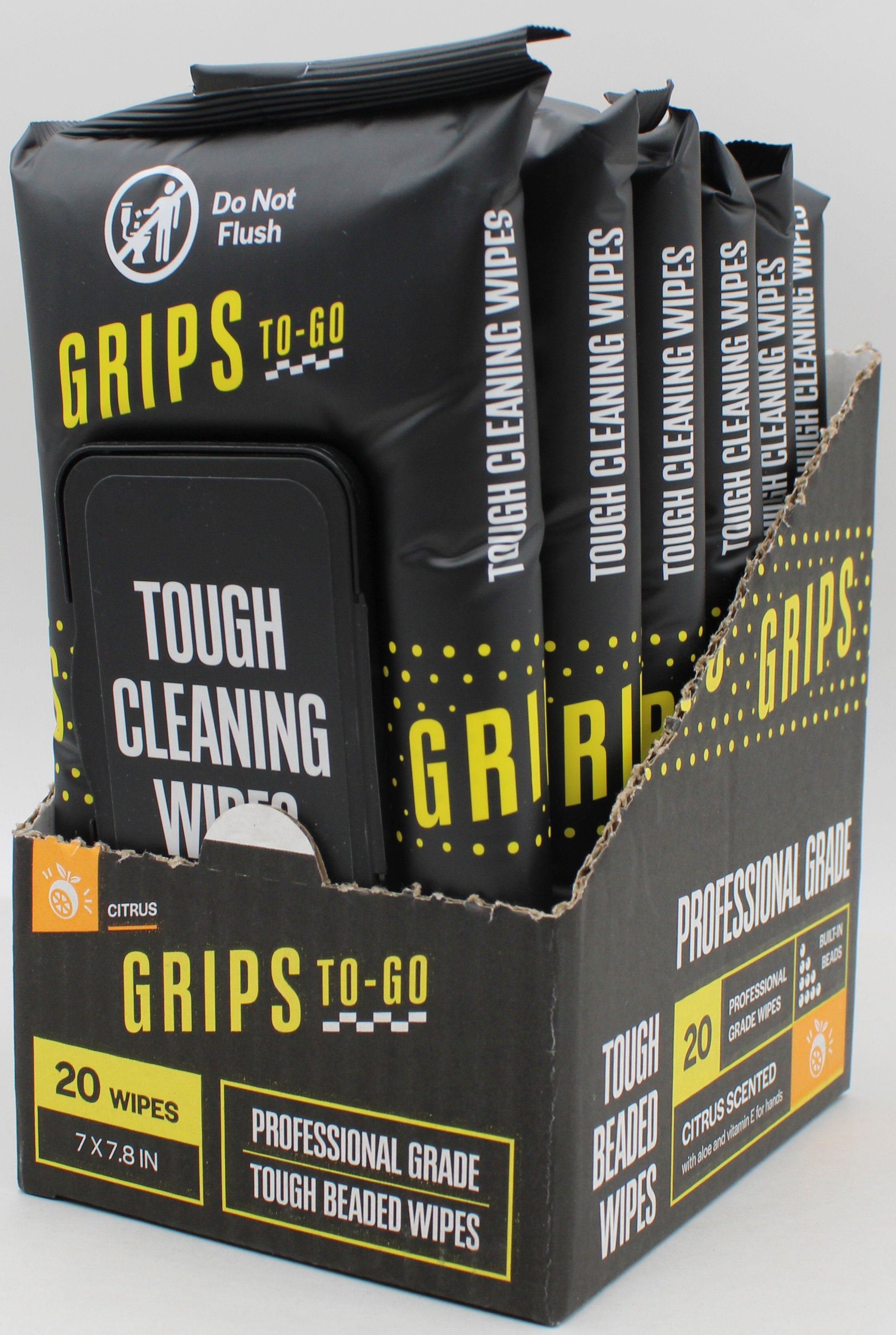 GRIPS TO GO TOUGH CLEANING WIPES EXP 11/26
