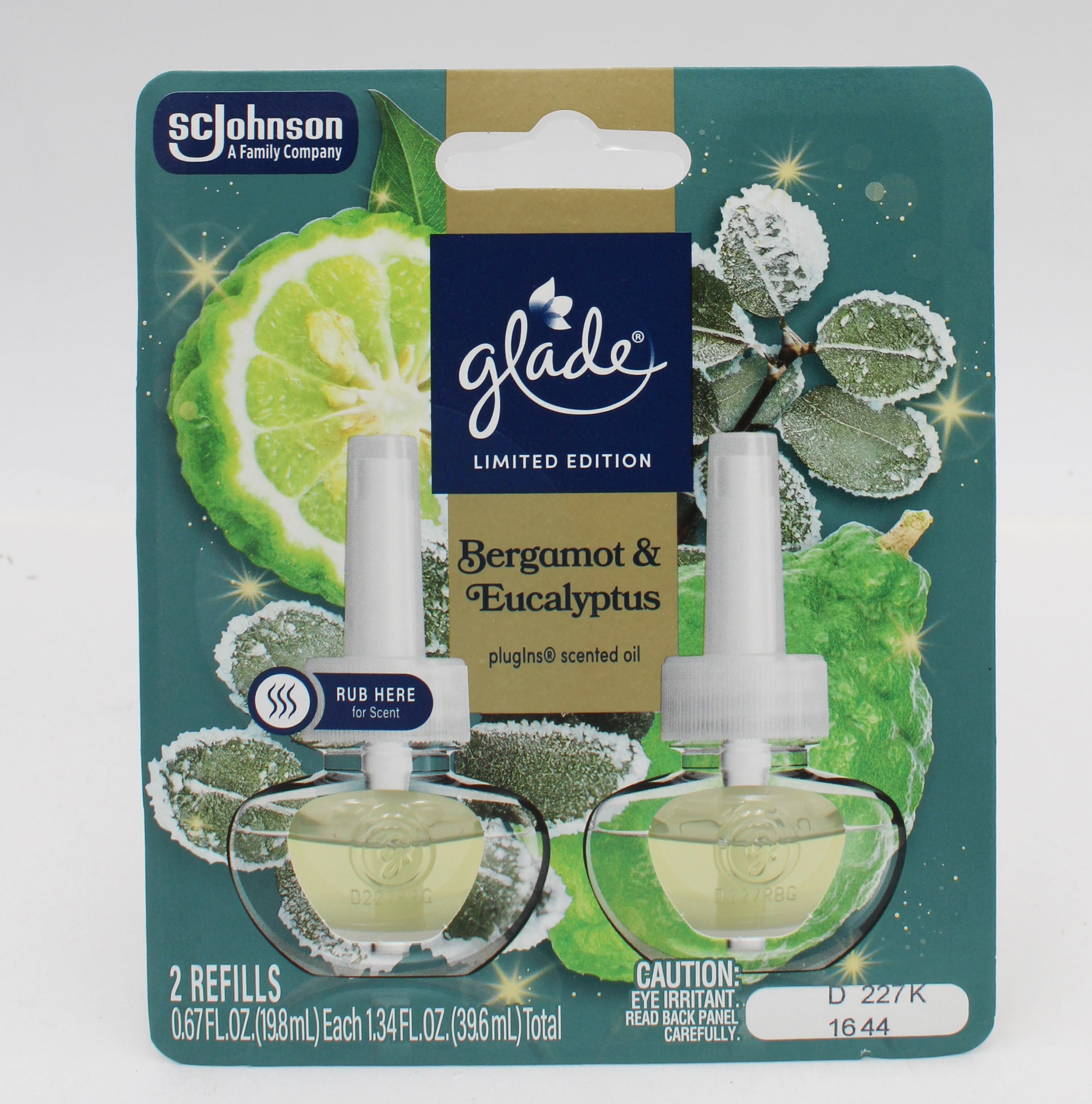 GLADE PLUGINS SCENTED OIL BERGAMOT & EUCALYPTUS 2ct 0.67floz US