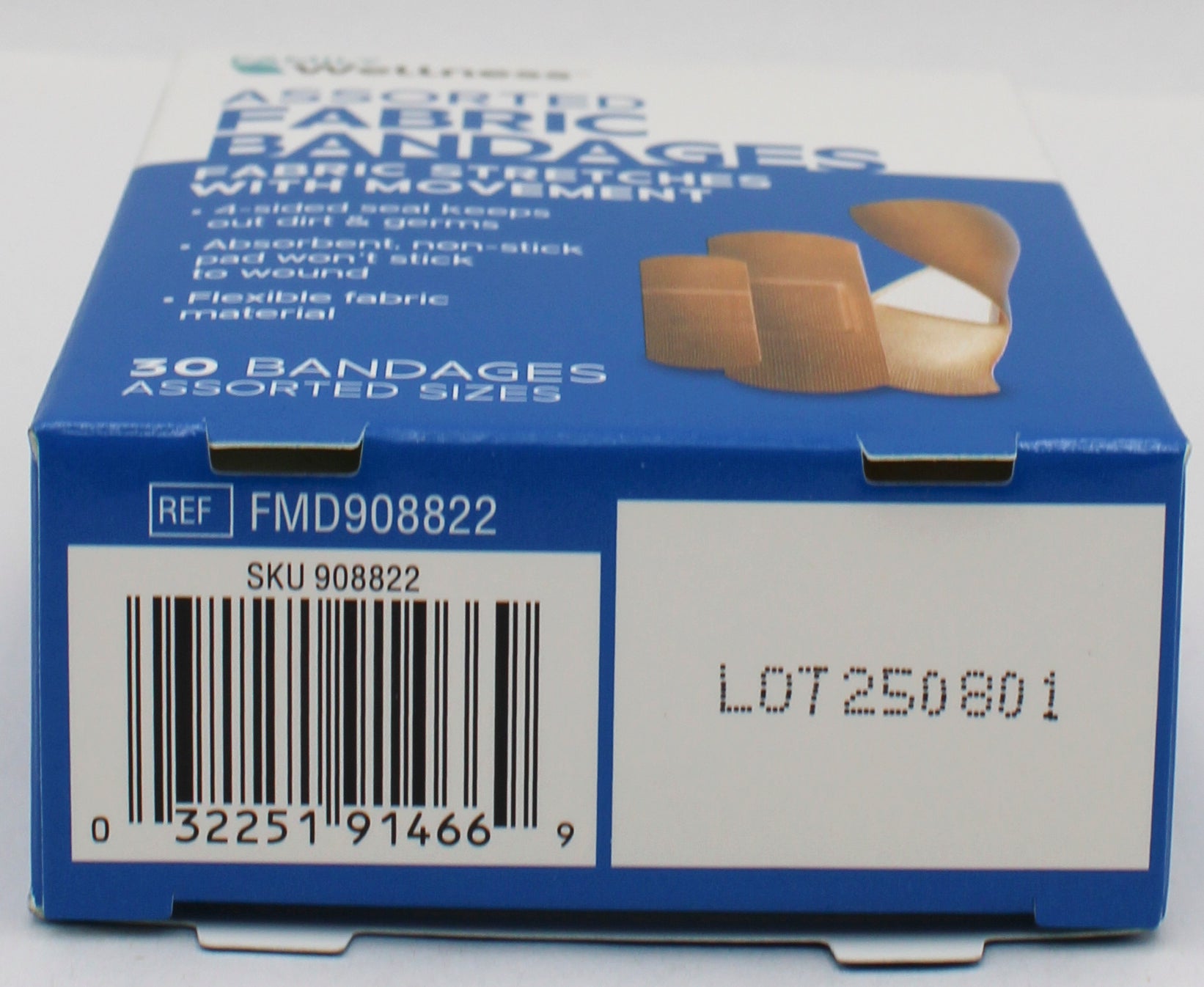 ASSORTED FABRIC BANDAGES TAN 30CT