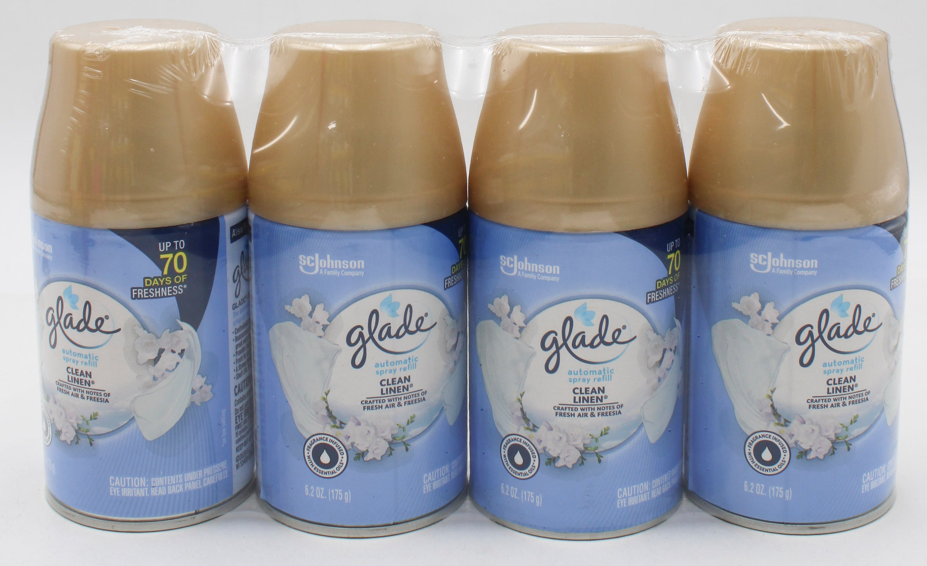SP GLADE AUTO SPRAY REFILL 4PK 6.2oz CLEAN LINEN