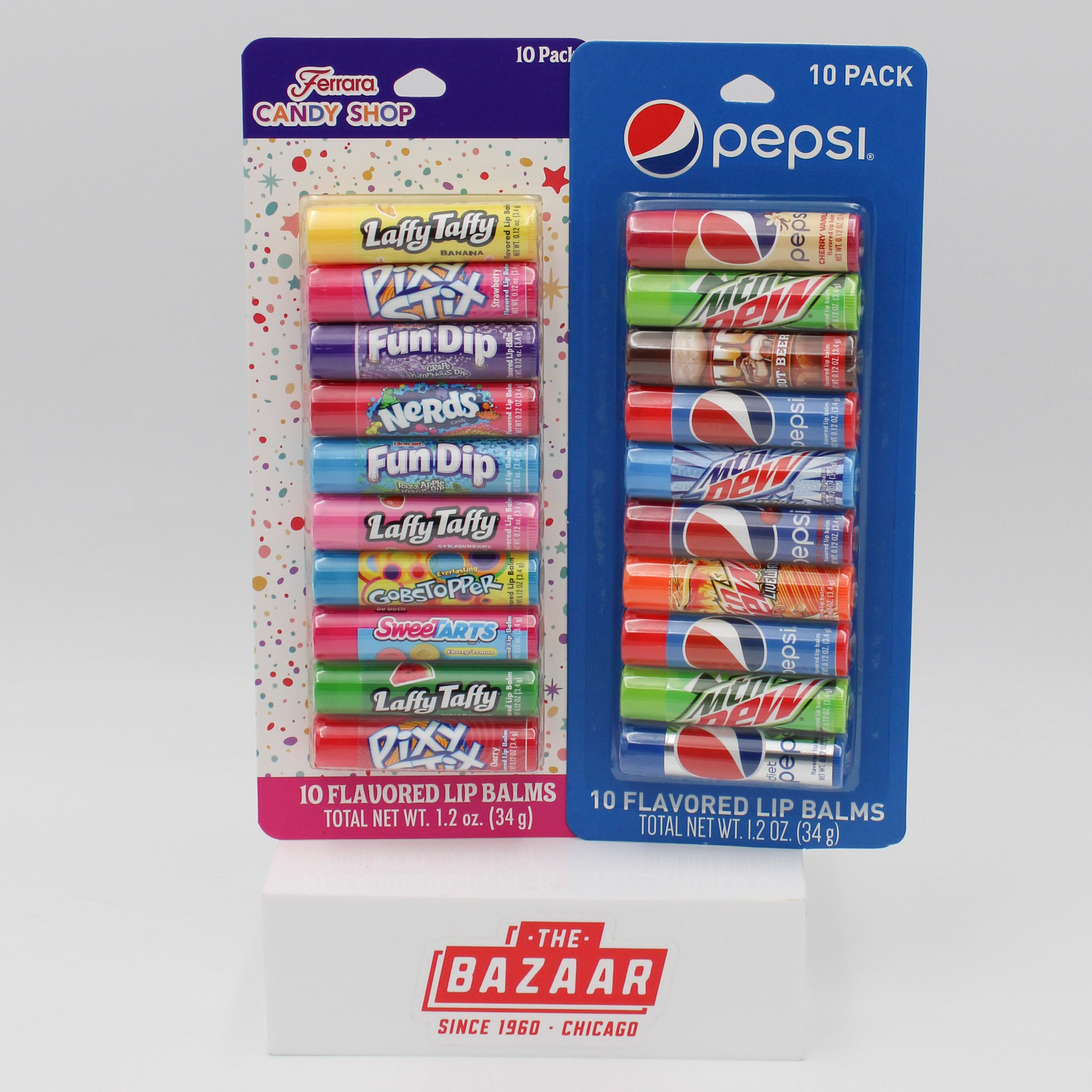 PEPSI NERDS ASSORTED LIP BALM 10ct NI