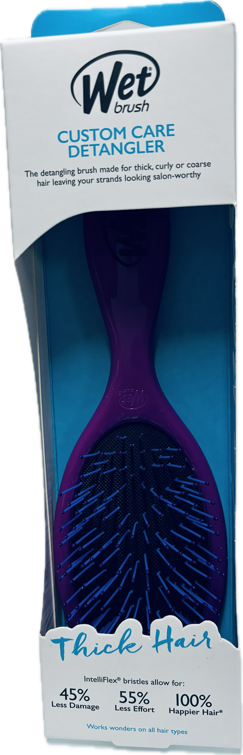 WET BRUSH CUSTOM CARE DETANGLER THICK HAIR PURPLE NI