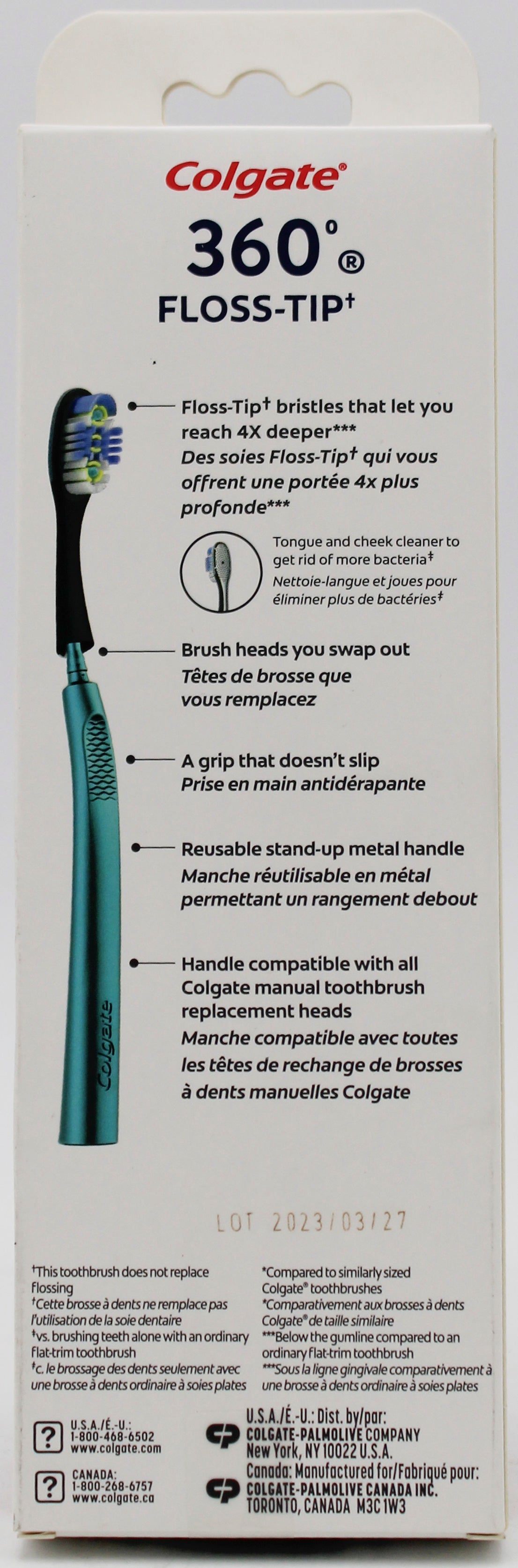 COLGATE 360 FLOSS TIP TOOTHBRUSH STARTER KIT 2pc NI