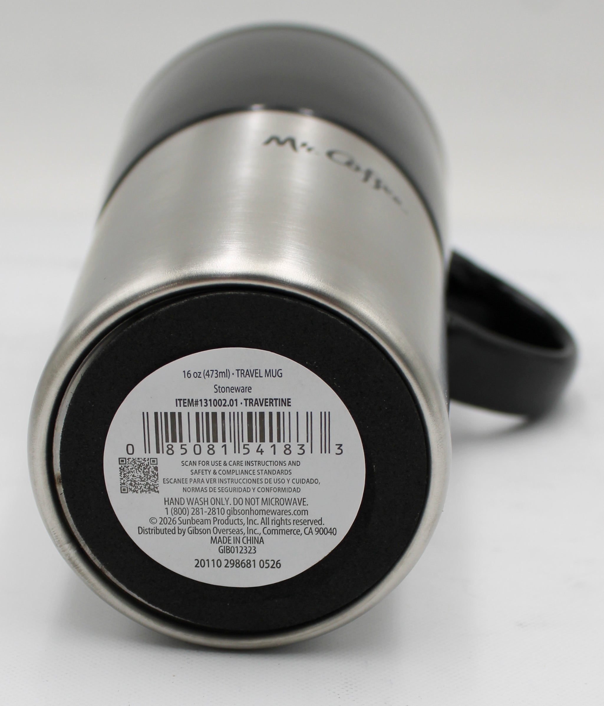 16OZ MR COFFEE TRAVEL CUP / LID - BLACK NI